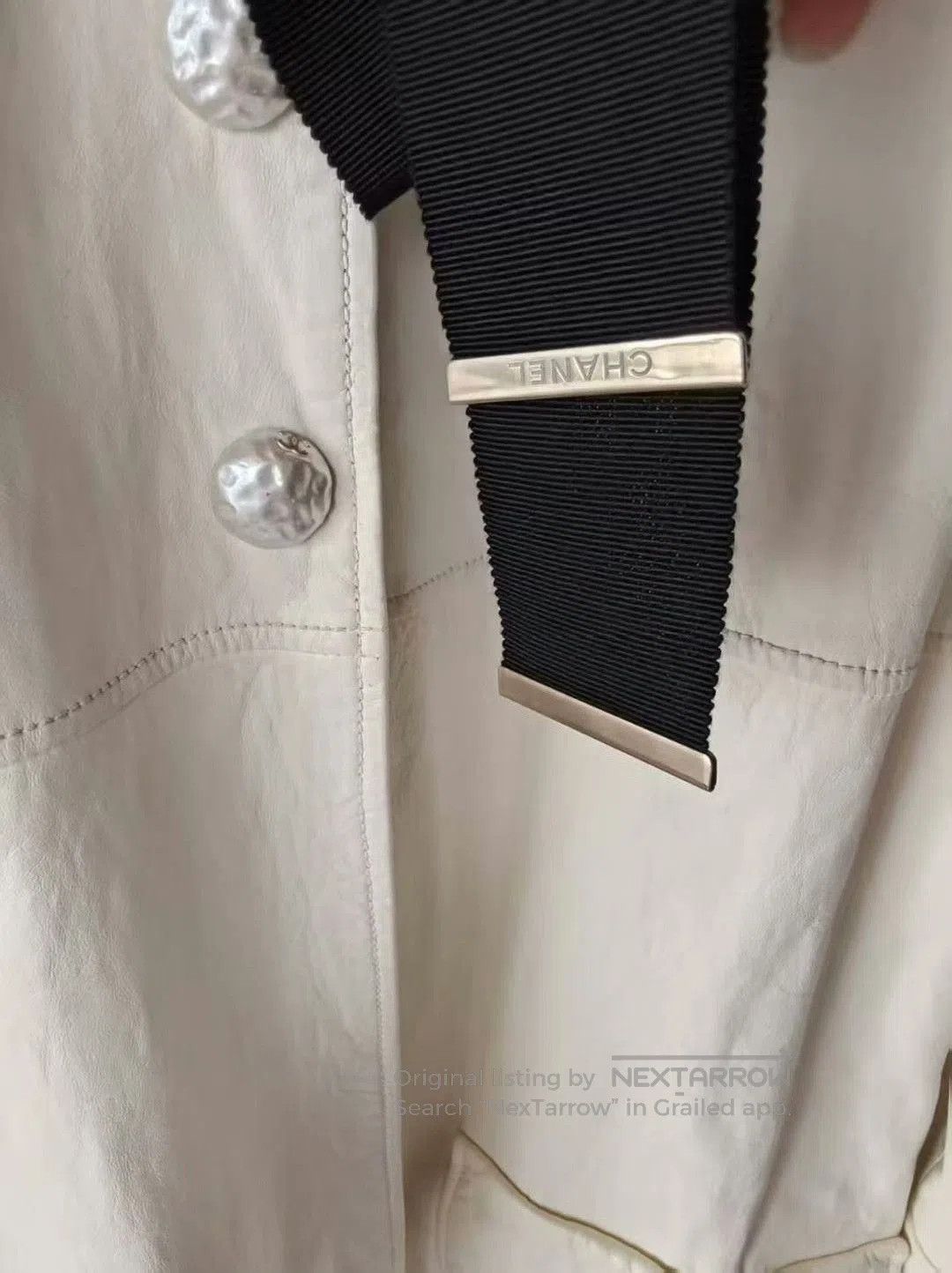Chanel Chanel Leather Jacket. Size M / US 6-8 / IT 42-44 - 3 Thumbnail