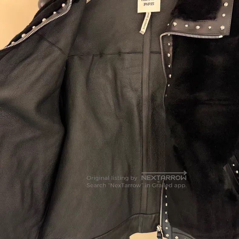 Hermes Hermes 2024 Autumn/Winter women's fur leather, black studd Size XS / US 0-2 / IT 36-38 - 6 Thumbnail