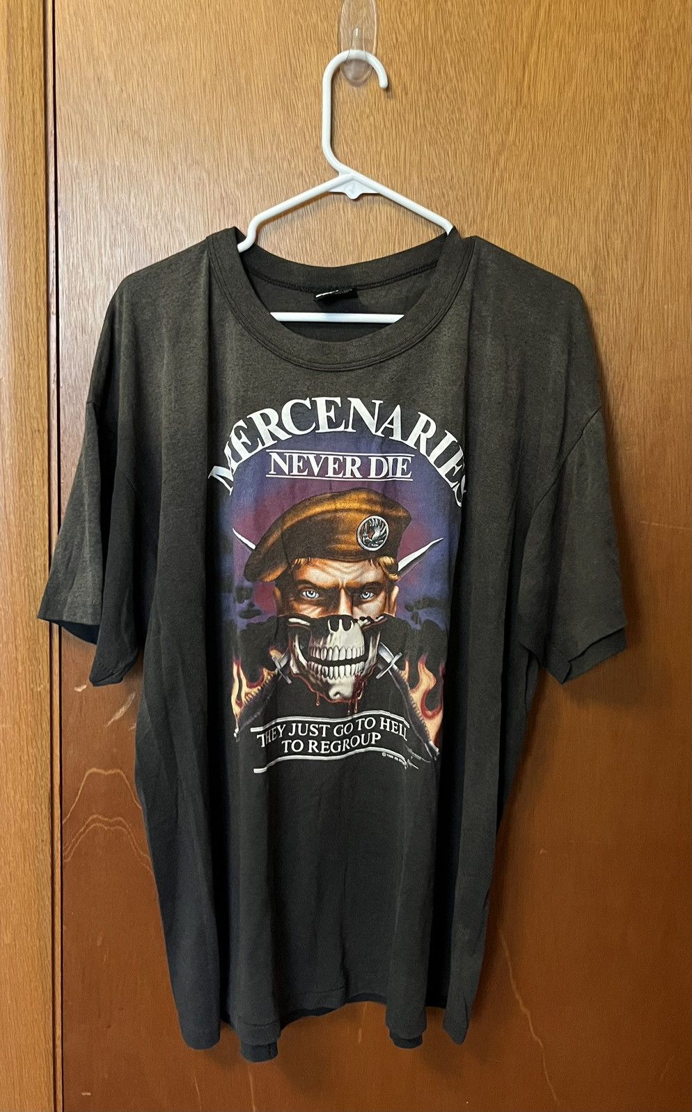 Rothco × Vintage Vintage 1988 Mercenaries Never Die Military Tee Size US XXL / EU 58 / 5 - 6 Thumbnail