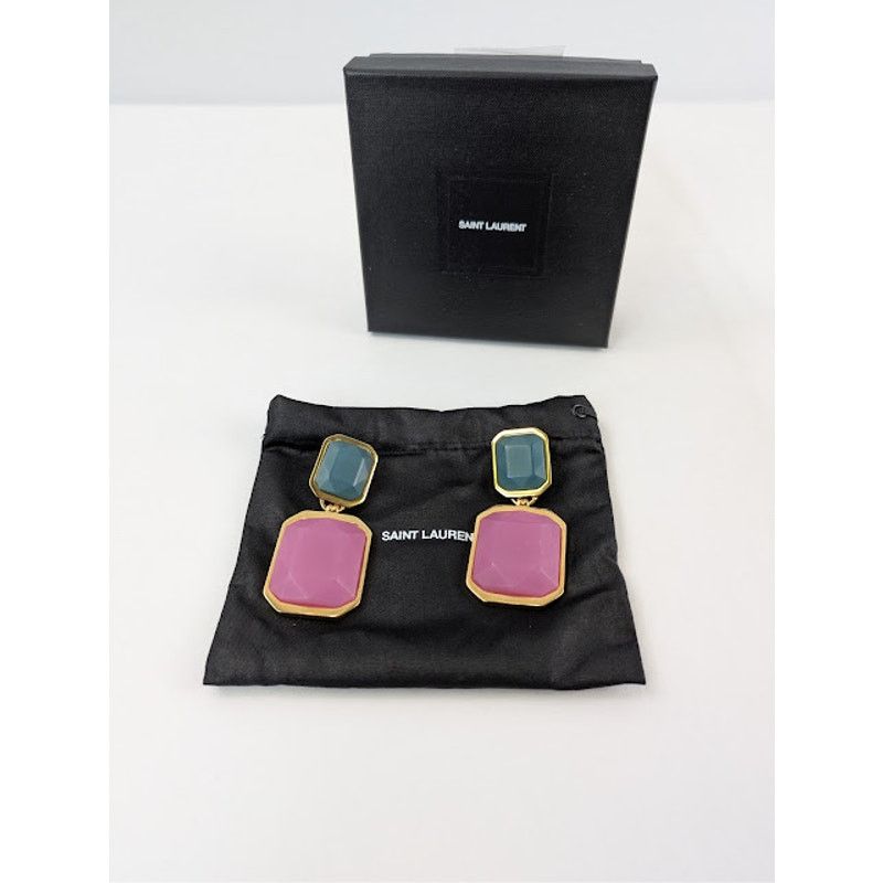Saint Laurent Paris o1rshd1 Size: OS / Octagon Earring in Metal and Resin Multi Size ONE SIZE - 14 Thumbnail