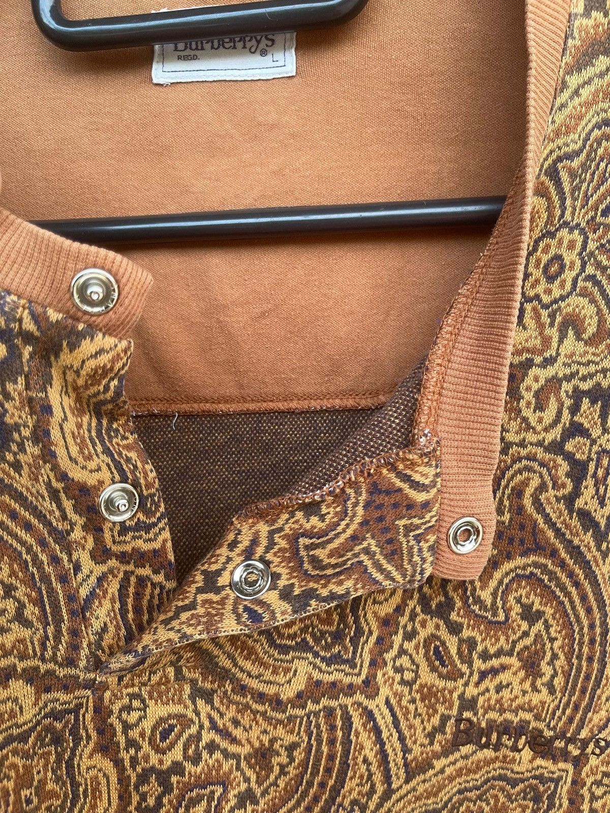 Burberry Vintage 90s Burberrys Art Motive Paisley Sweatshirt Size US L / EU 52-54 / 3 - 8 Thumbnail