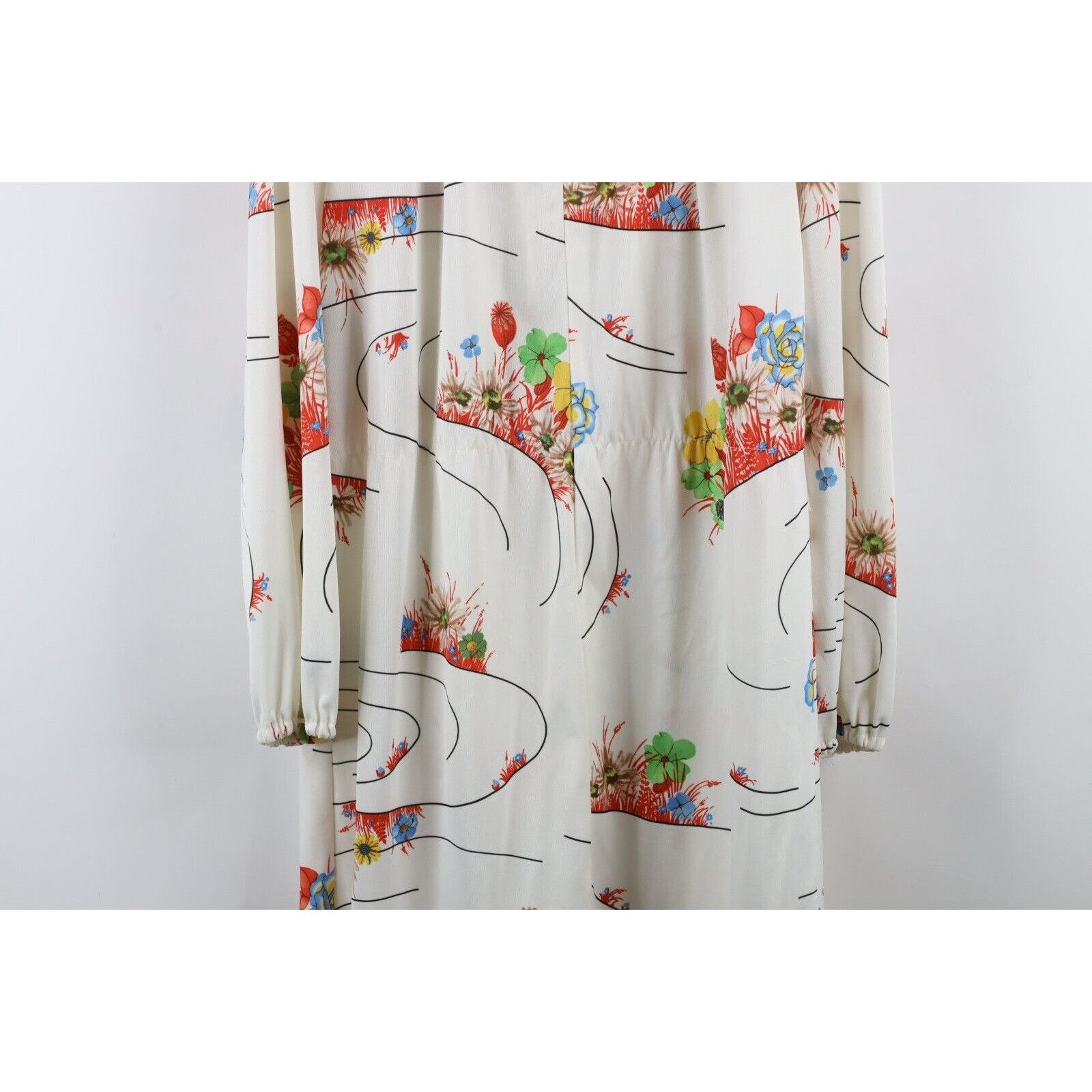 Vintage Vintage 70s Mid Century Modern MCM Flower Knit Dress Size XL / US 12-14 / IT 48-50 - 20 Thumbnail