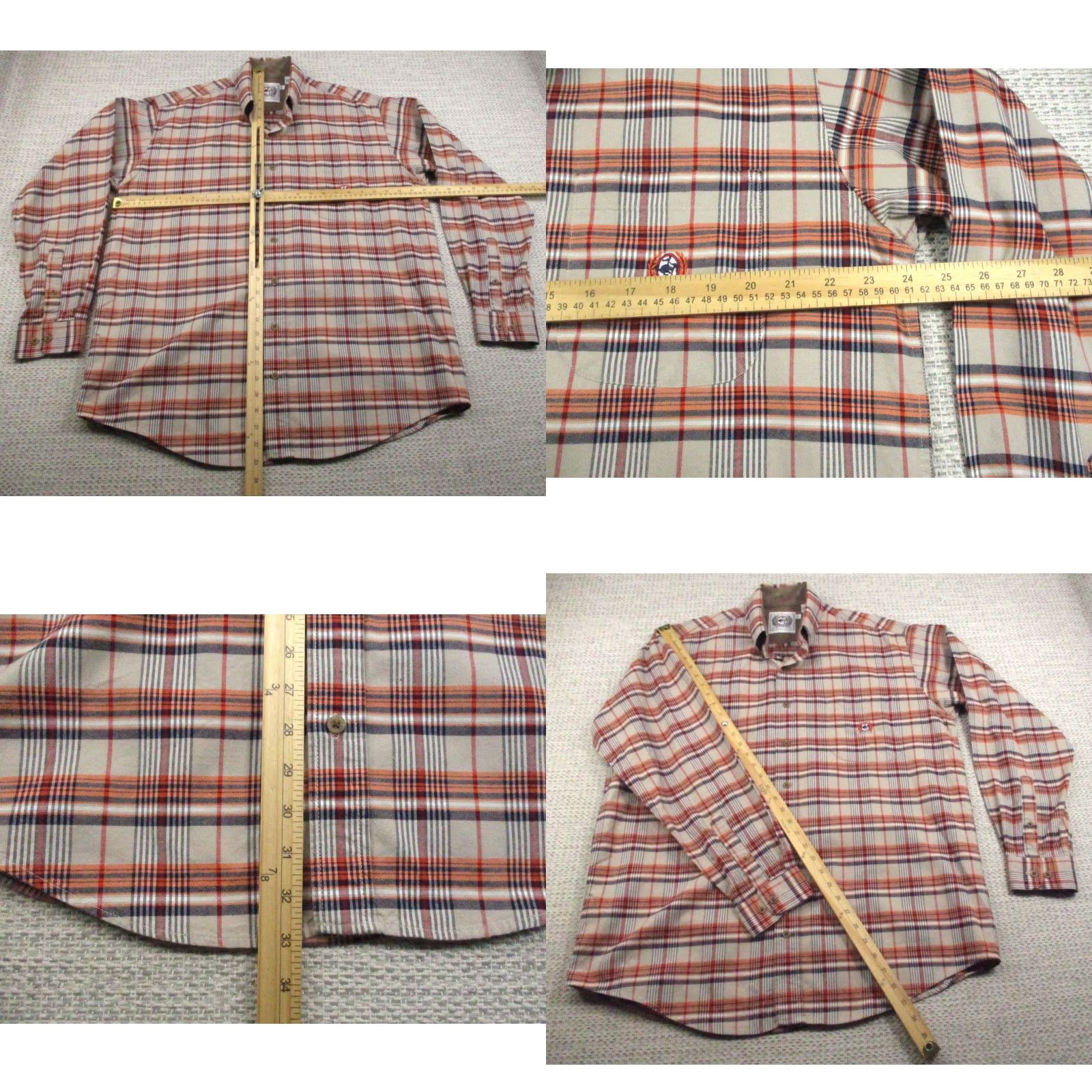 Vintage Cinch Shirt Mens M Orange Plaid Long Sleeve Button-Up Western Rodeo Shirt Mens M Casual Workwear Mens Size US M / EU 48-50 / 2 - 8 Thumbnail
