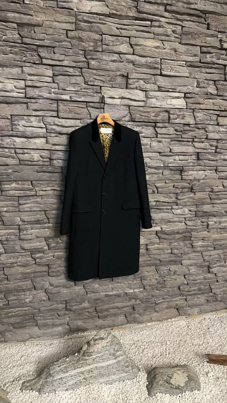 Saint Laurent Paris Saint Laurent Paris 15fw Velvet Splicing Coat-2506 Size US M / EU 48-50 / 2 - 3 Thumbnail
