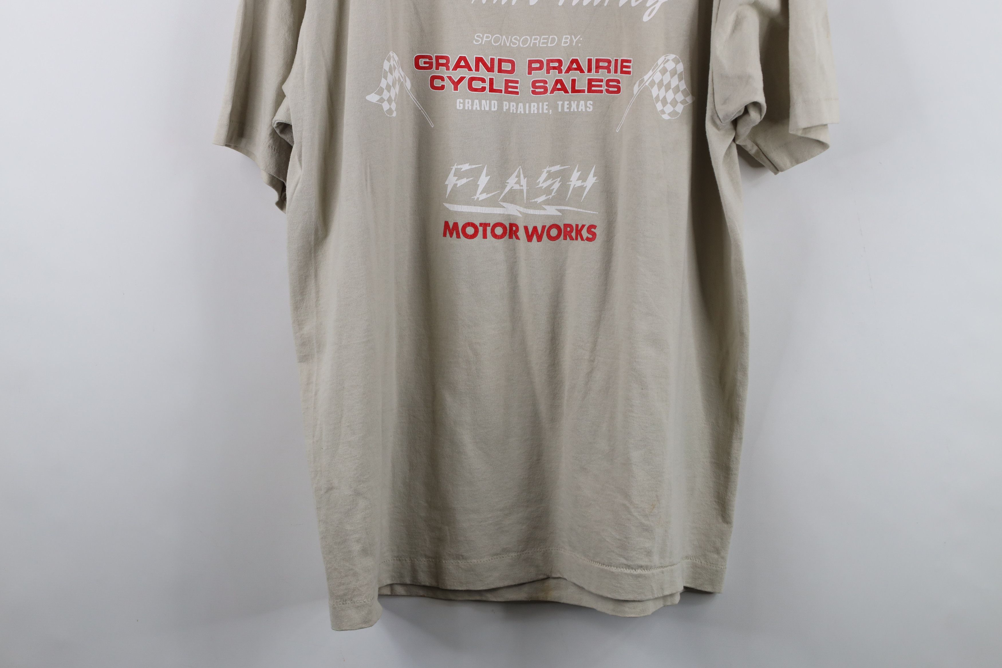 Vintage Vintage 90s American National Harley Drags T-Shirt USA Size US XL / EU 56 / 4 - 14 Thumbnail