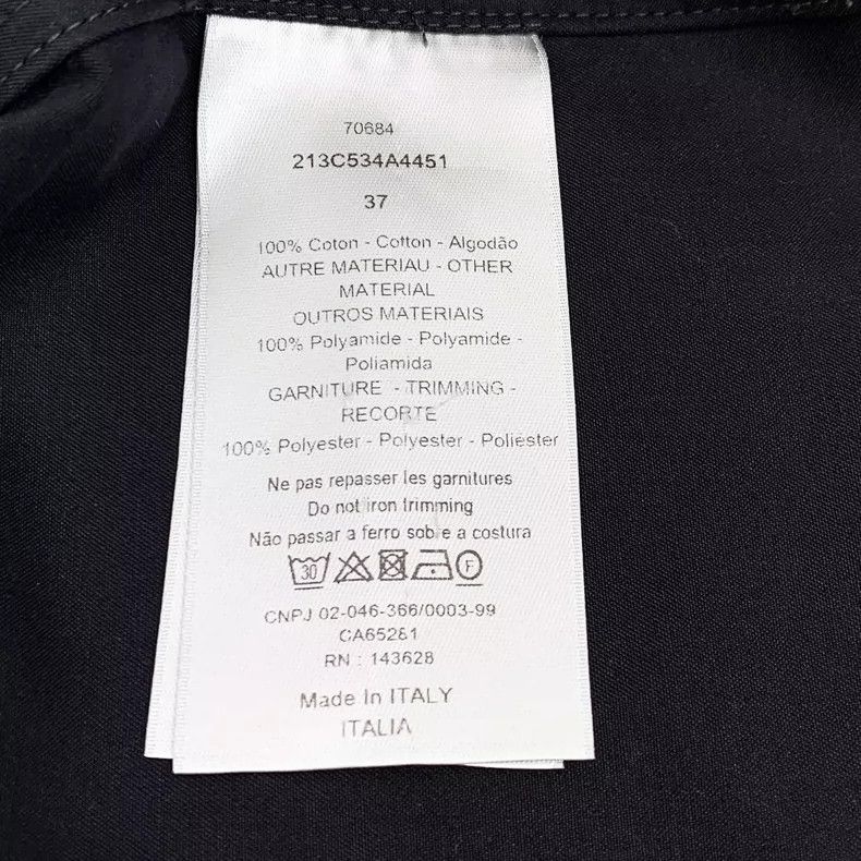 Dior Dior Size 37 Co-branded black logo embroidered cotton lape Size US XXS / EU 40 - 7 Thumbnail