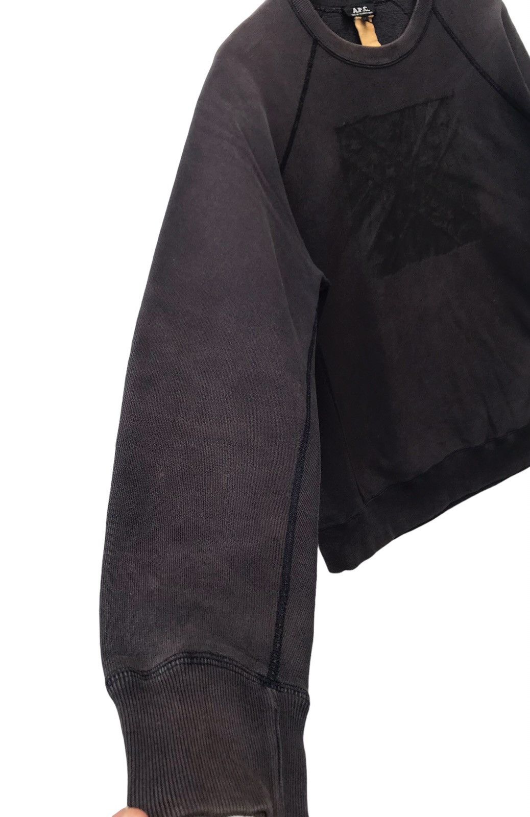 A.P.C. Faded Black Apc French Made Reverse Weave Crewneck Size US M / EU 48-50 / 2 - 6 Thumbnail