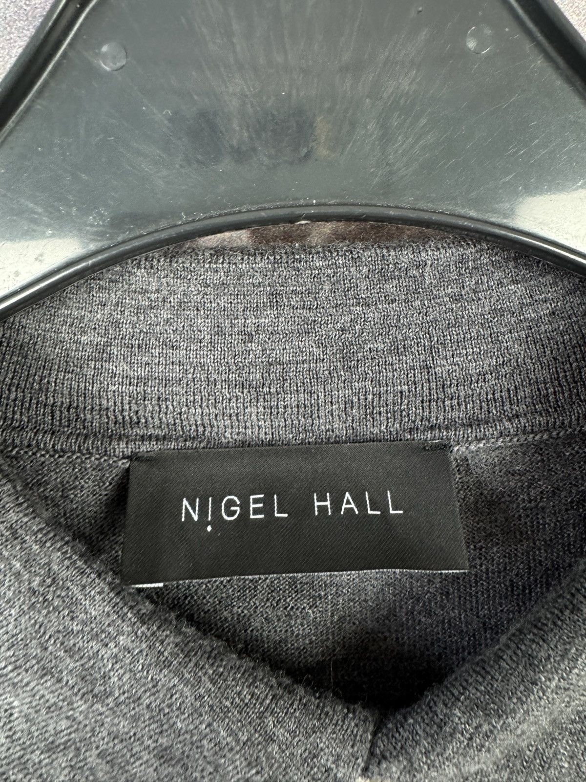 Reiss Nigel Hall Men’s Long Sleeve Polo Sweater Dark Gray Size M Size US M / EU 48-50 / 2 - 6 Thumbnail