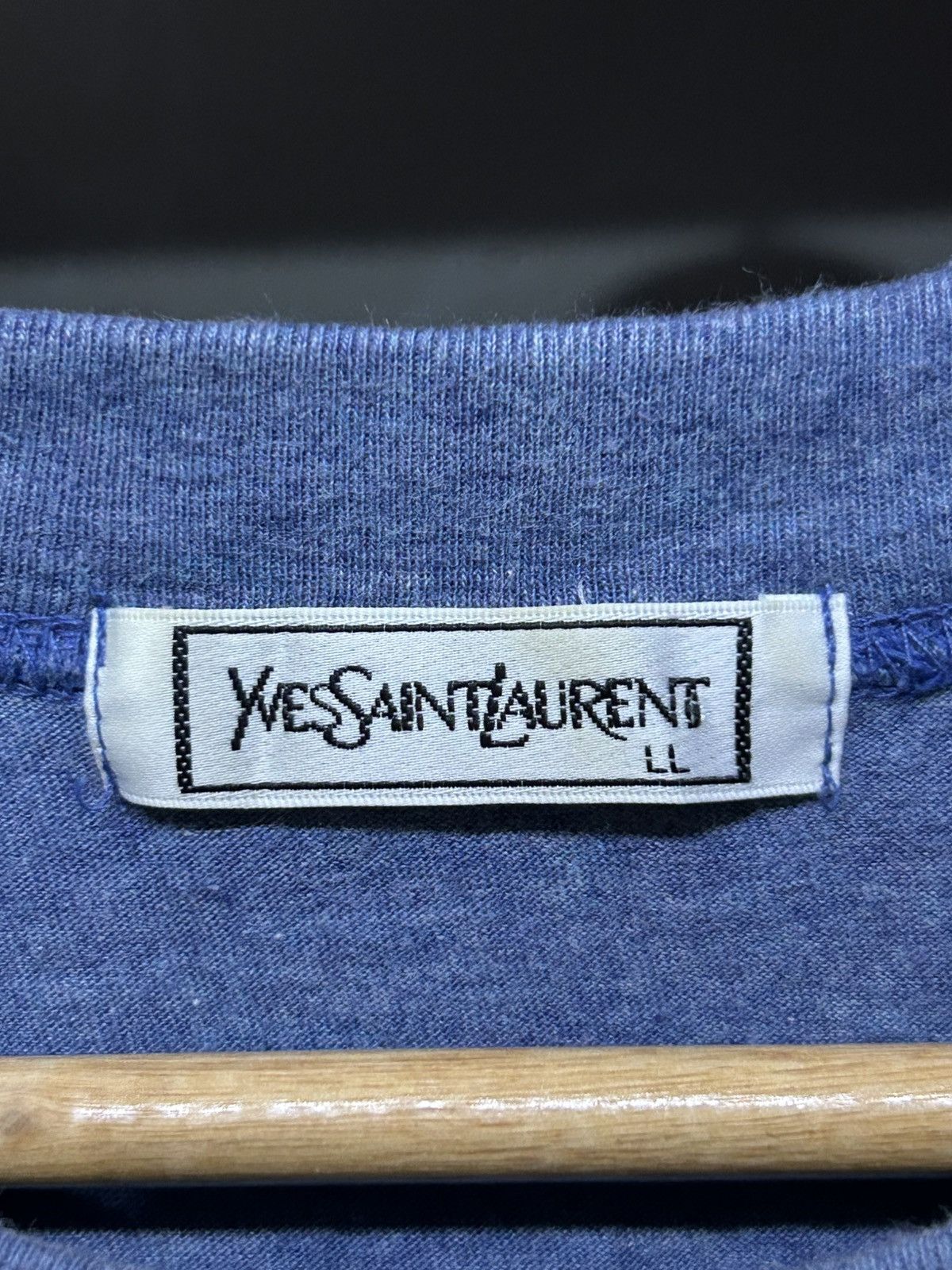 Saint Laurent Paris × Vintage × Yves Saint Laurent Vintage Yves Saint Laurent Embroidered Logo Tees Size US L / EU 52-54 / 3 - 4 Thumbnail