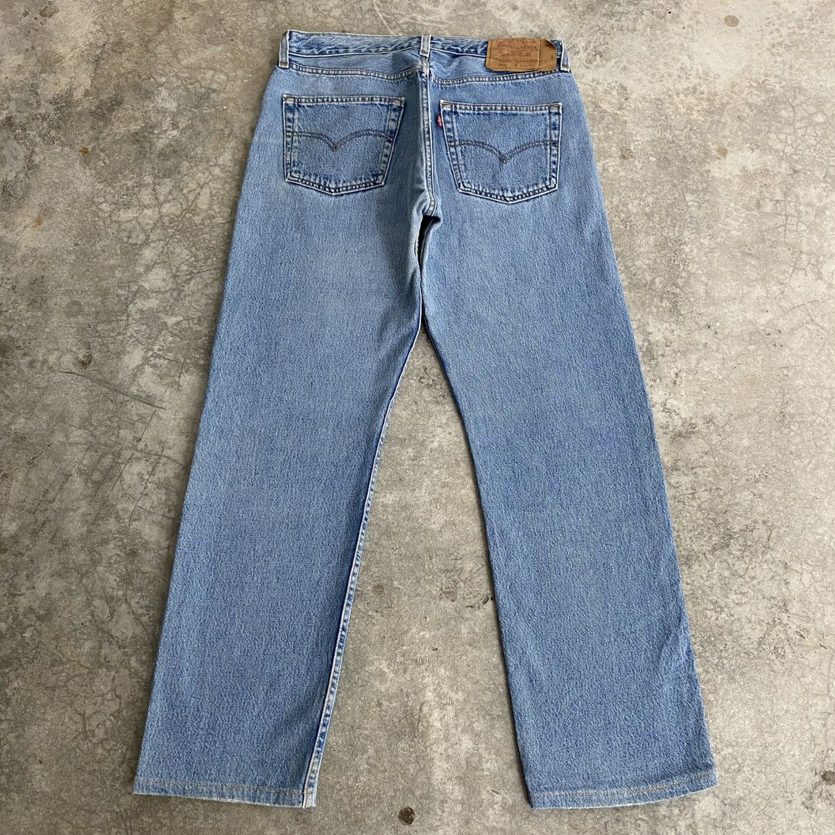 Levi's Size 32x29.5 Vintage Early 2000 Levis 501 Washed Blue Jeans Size US 32 / EU 48 - 10 Thumbnail
