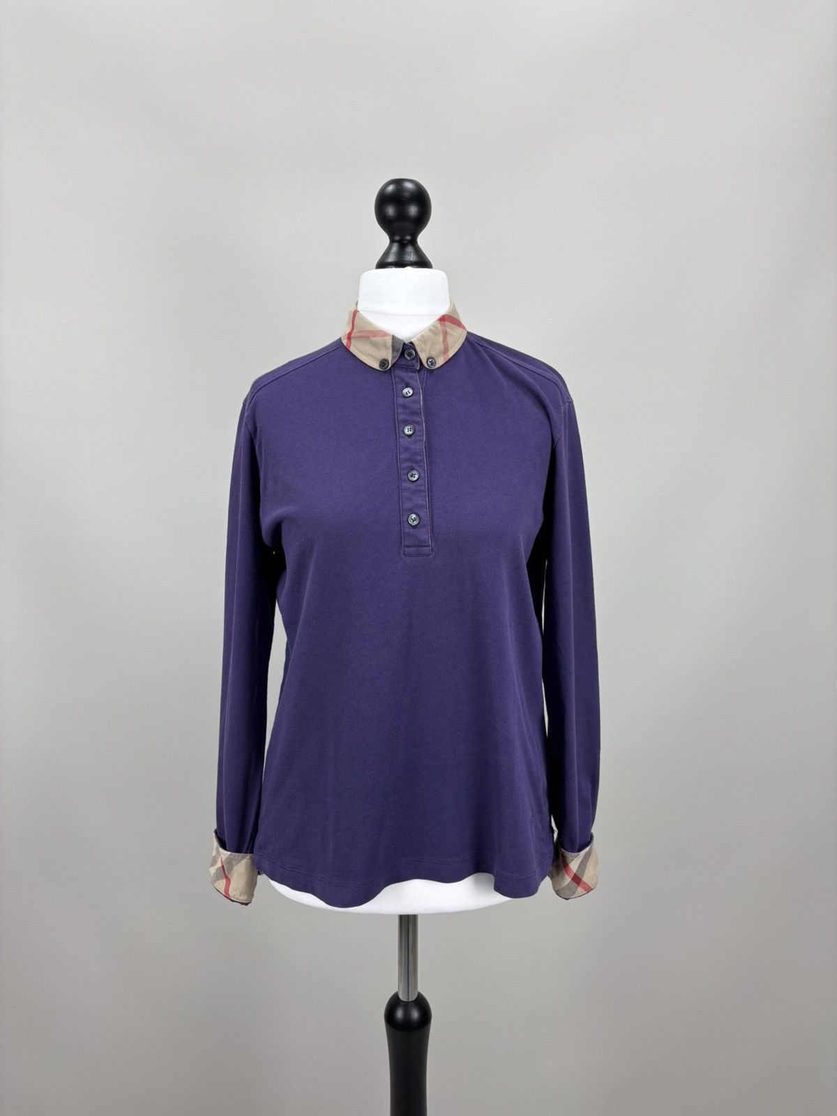 Burberry × Designer Womens long sleeve Burberry London Size M/L Color Purple Size M / US 6-8 / IT 42-44 - 1 Thumbnail