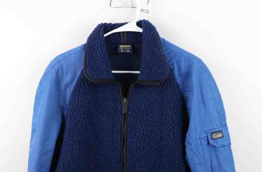 Vintage Vintage 90s Centrifuge Deep Pile Fleece Full Zip Jacket Blue Size US M / EU 48-50 / 2 - 2 Thumbnail