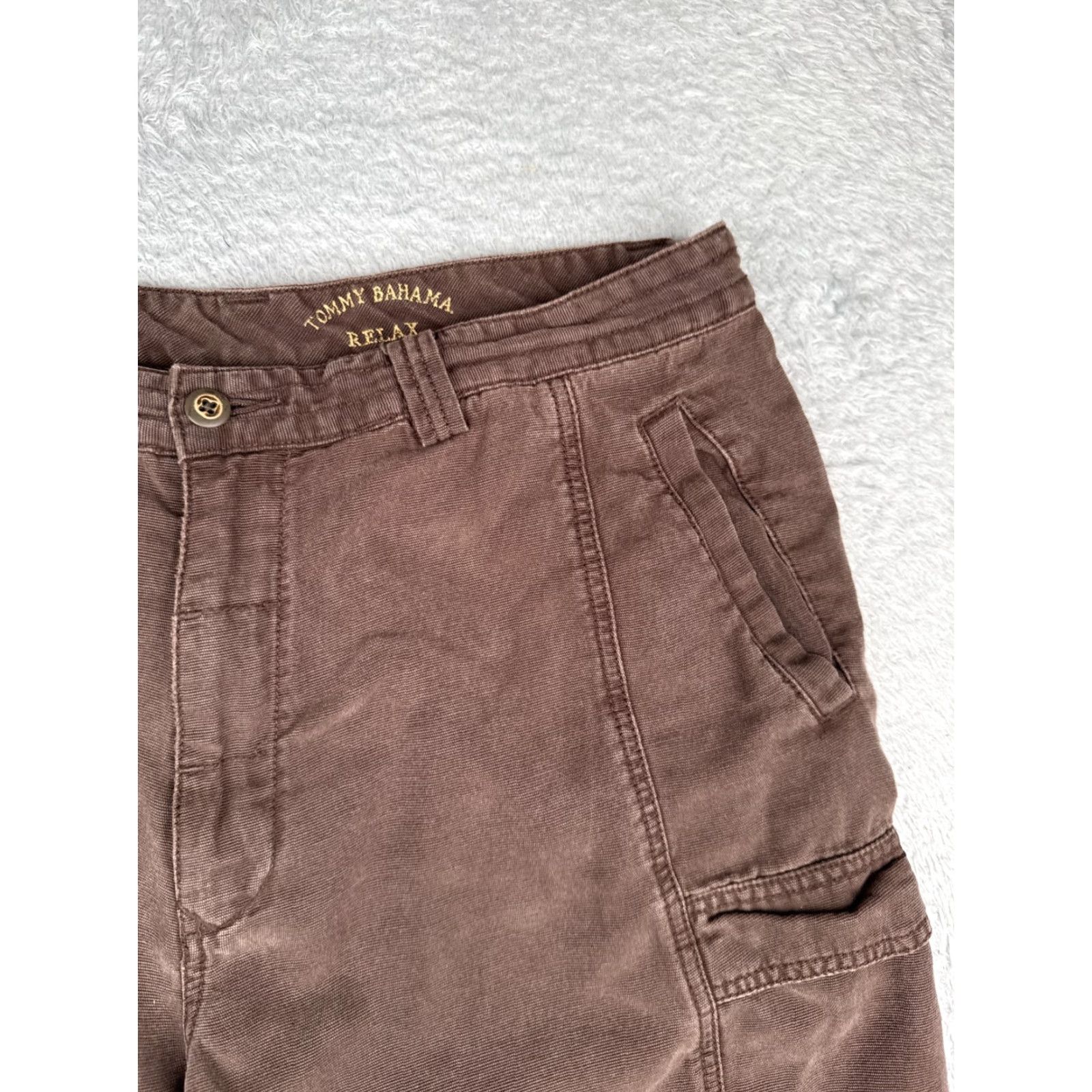 Tommy Bahama Tommy Bahama Shorts Mens 36 Brown Cargo Tencel Blend Hike Camp Vacation 36x9 Size US 36 / EU 52 - 5 Thumbnail