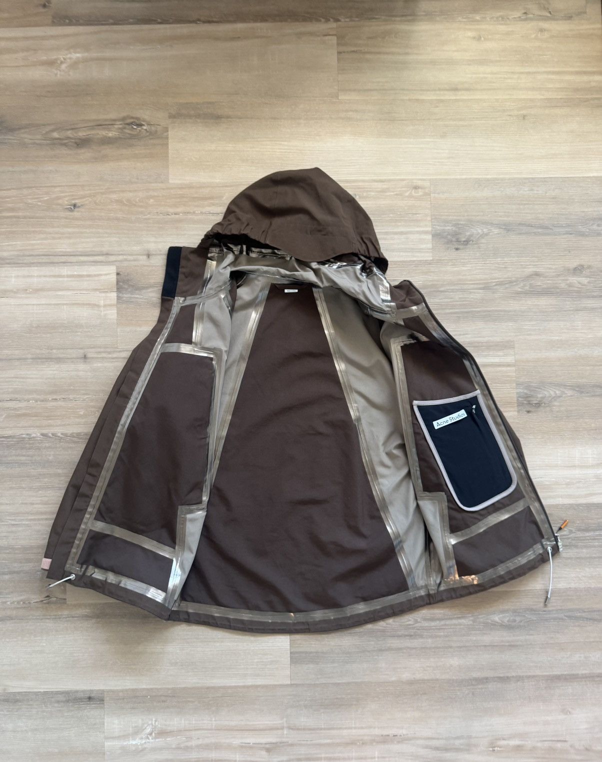 Acne Studios Acne Studios Chocolate Brown Rain Jacket FW 2021 Size US L / EU 52-54 / 3 - 2 Thumbnail