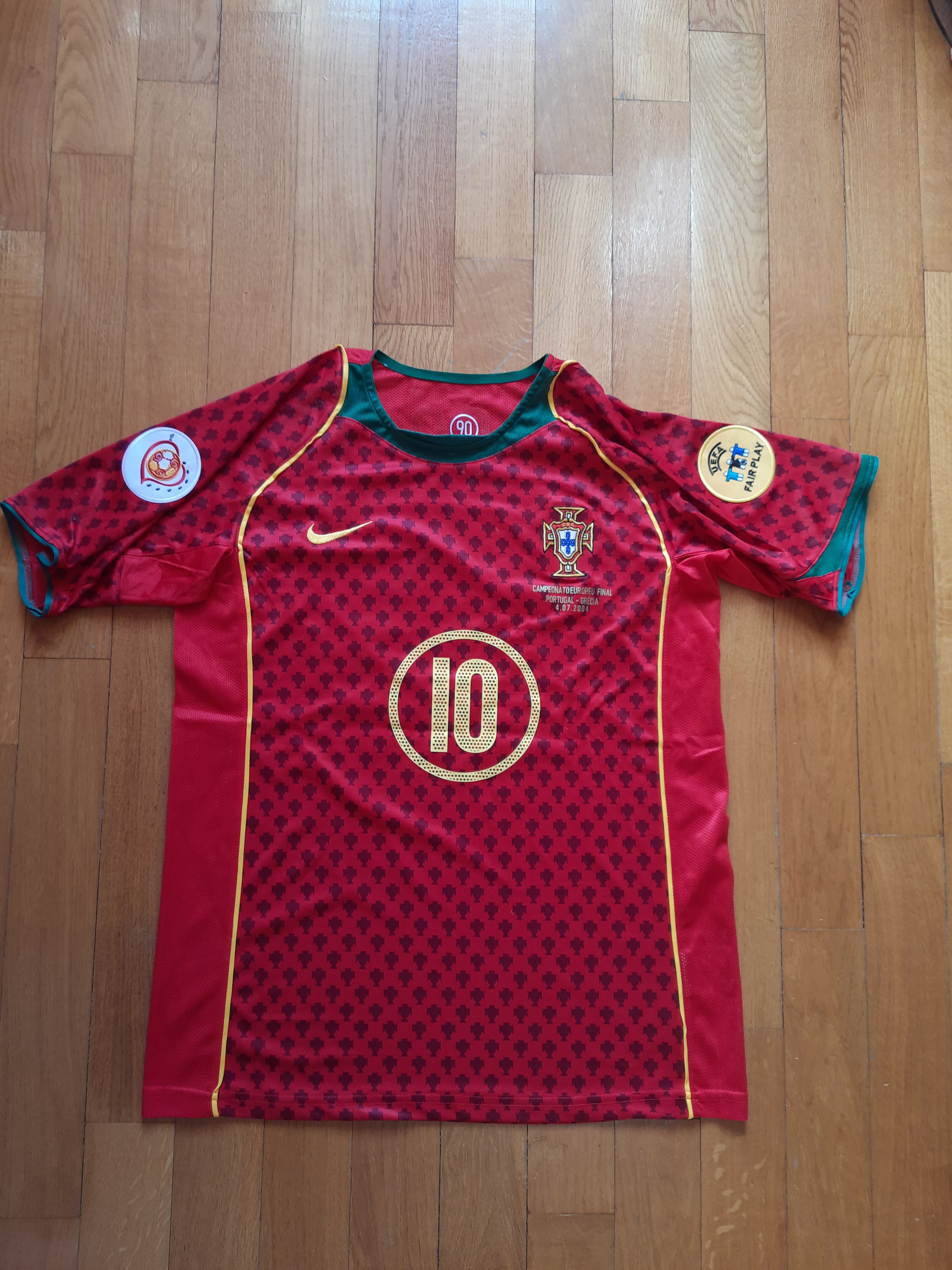 Other Portugal Riu Costa 2004 Europe Final Soccer T Shirt Nike Size US L / EU 52-54 / 3 - 8 Thumbnail