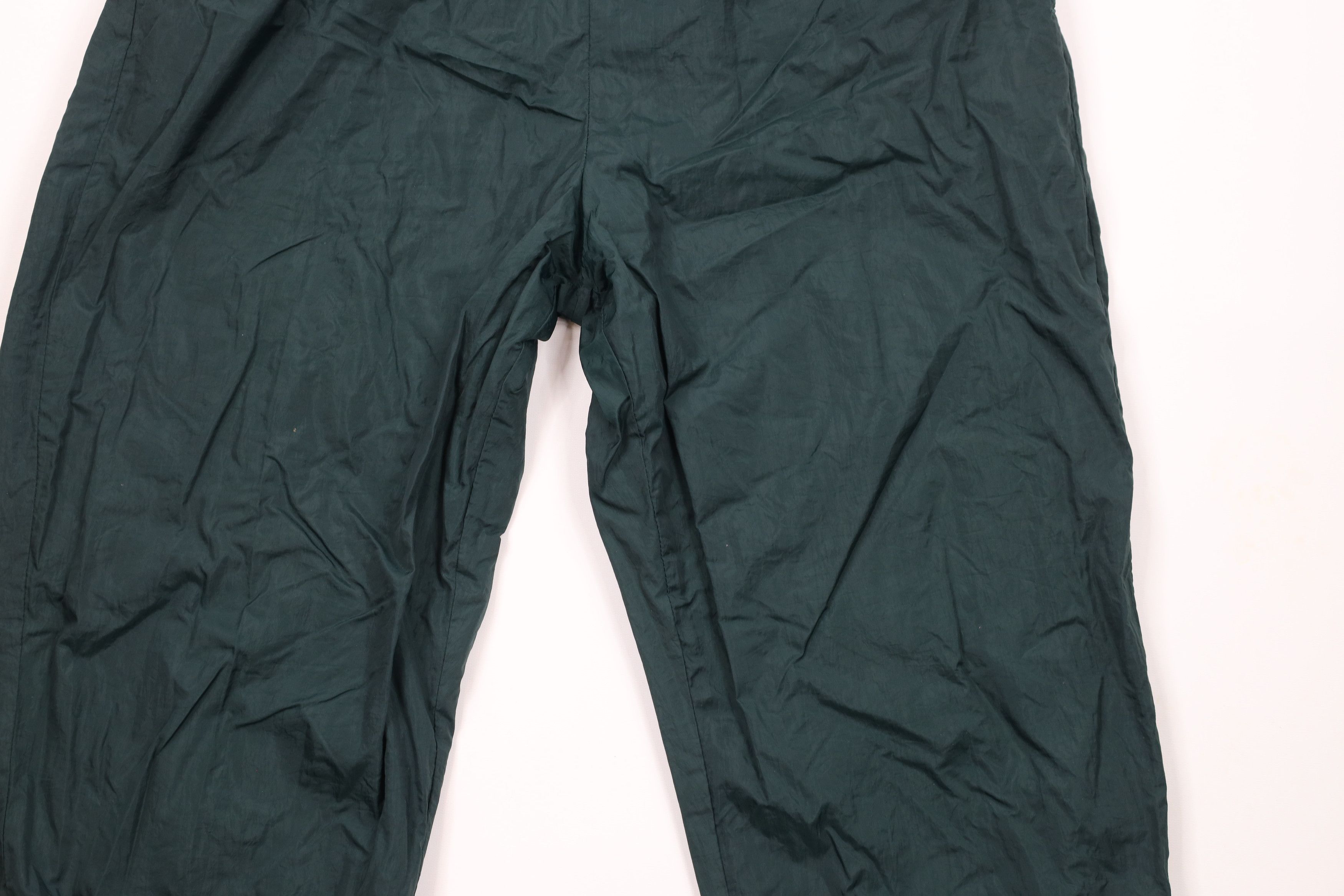 Vintage Vintage 90s Streetwear Blank Lined Nylon Joggers Pants Green Size US 38 / EU 54 - 3 Thumbnail