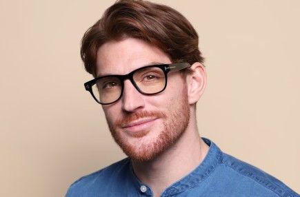 Tom Ford Tom Ford FT5898-B 001 Eyeglasses Black 52mm Square Frame Size ONE SIZE - 2 Thumbnail