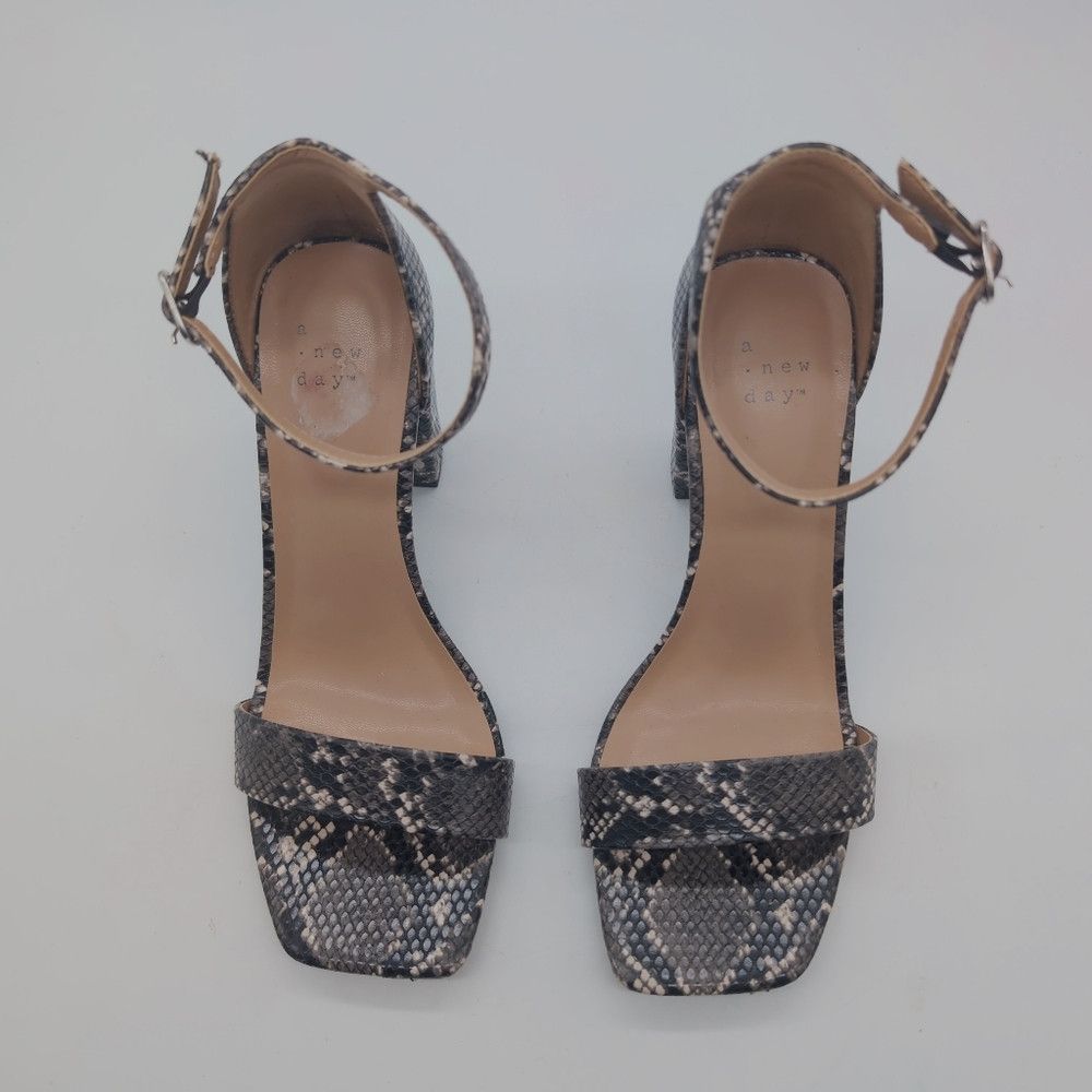 Other A New Day Faux Snake Skin Sz 7.5 Strapped Sandals Heels Size US 7.5 / IT 37.5 - 3 Thumbnail