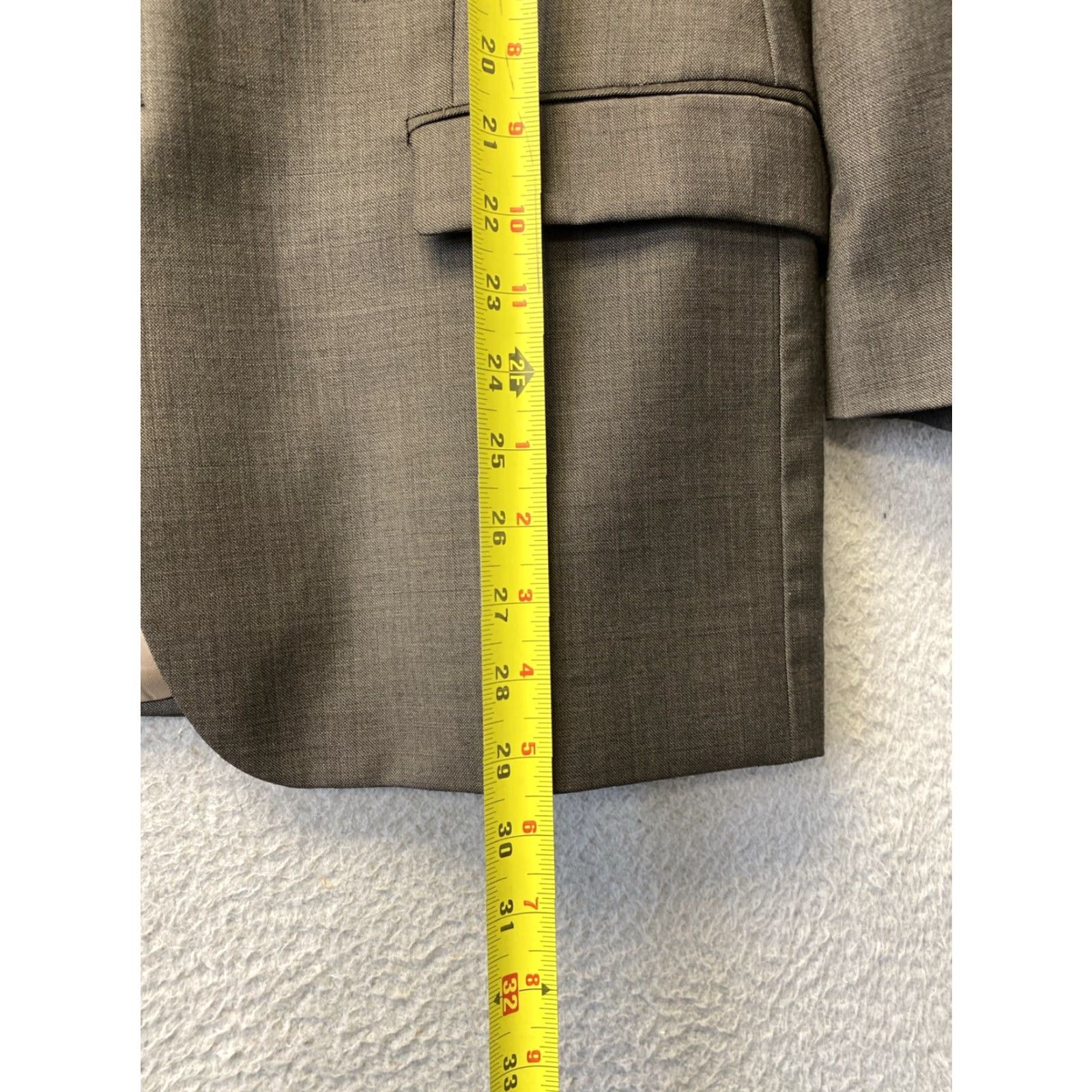 Ralph Lauren Lauren Ralph Lauren Blazer Adult 44S Taupe Brown Wool Two-Button Sport Coat Formal Preppy Mens Size 44S - 4 Thumbnail