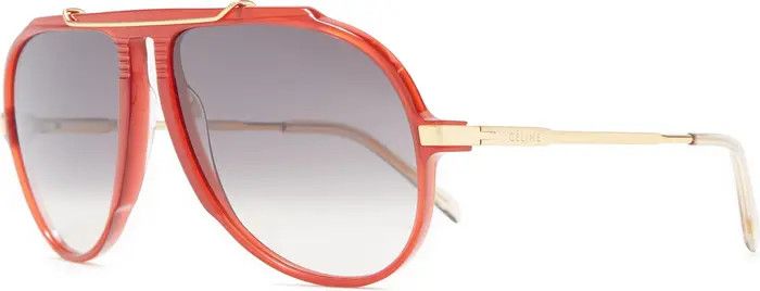 Celine Celine CL40025I 66B Red Aviator Unisex Sunglasses Size ONE SIZE - 3 Thumbnail