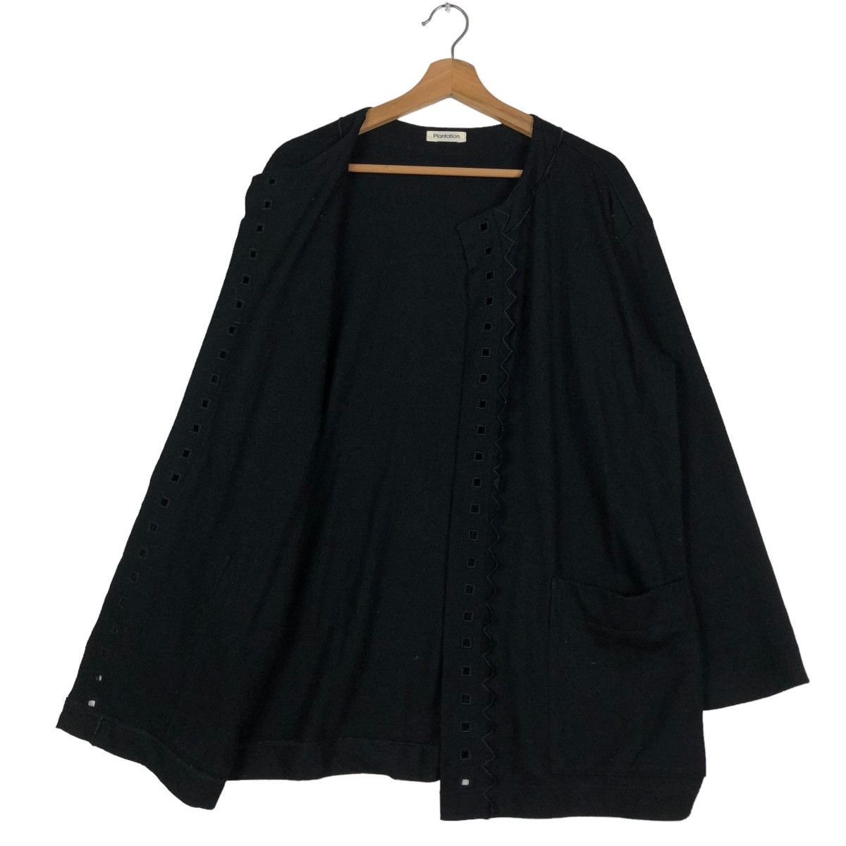 Issey Miyake 🔥VINTAGE ISSEY MIYAKE PLANTATION BLOUSE RICH BLACK Size M / US 6-8 / IT 42-44 - 13 Thumbnail