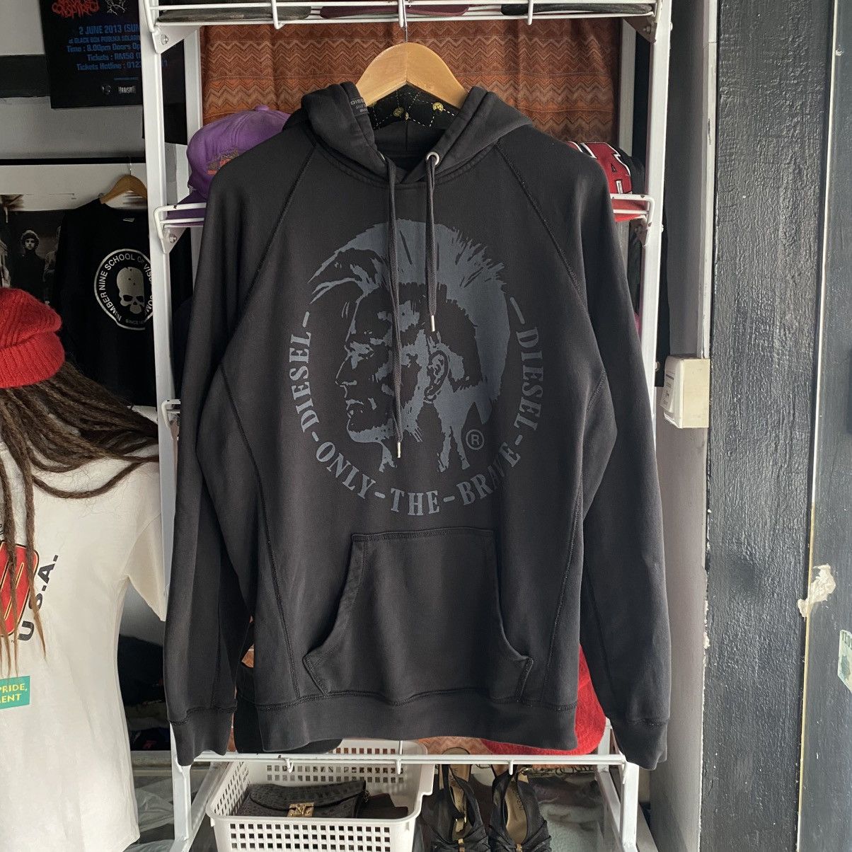Diesel DIESEL ONLY THE BRAVE VINTAGE HOODIE Size US M / EU 48-50 / 2 - 1 Thumbnail