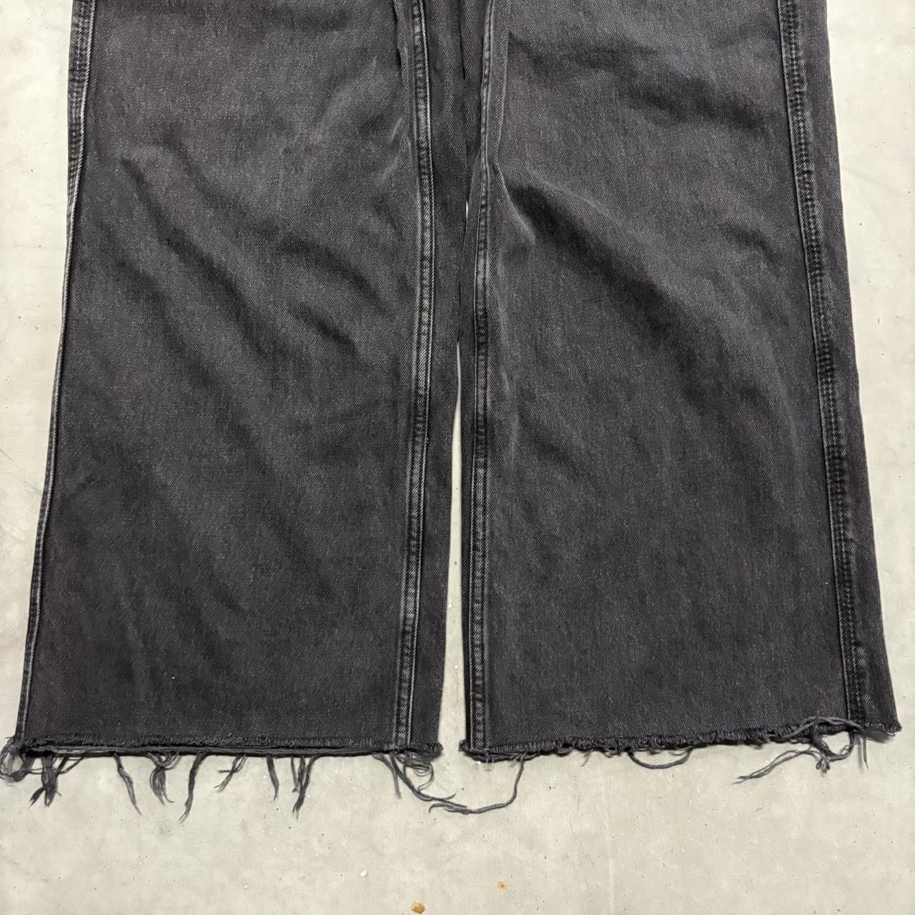 Vintage Crazy Vintage Y2K/2000s Baggy Wideleg Black Streetwear Grunge Denim Jeans! Size US 27 - 3 Thumbnail