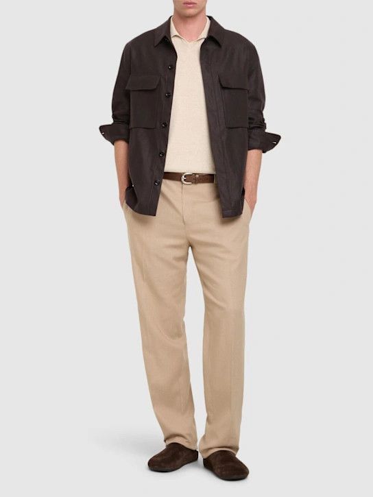Z Zegna o1lsvrm0525 Oasi Linen Pants in Beige Size US 36 / EU 52 - 3 Thumbnail