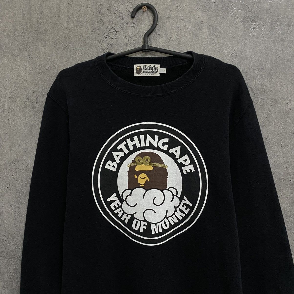 Bape Bathing Ape Sweatshirt BAPE Crewneck Black Sweater Big Logo Size US L / EU 52-54 / 3 - 5 Thumbnail