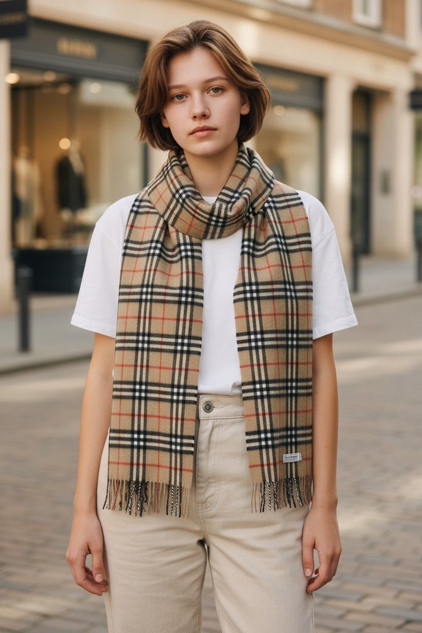 Burberry Burberry Scarf Pure Cashmere Size ONE SIZE - 5 Thumbnail
