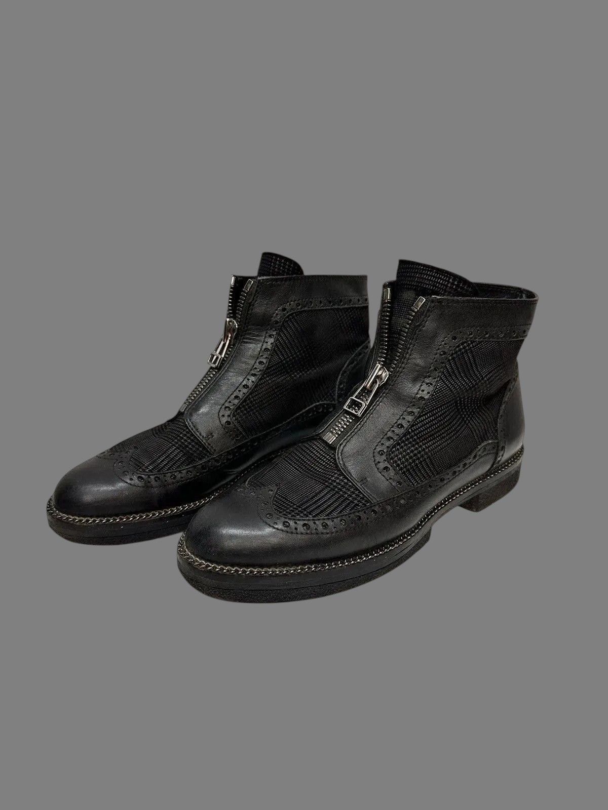 MoMA Avantgarde Guidi Leather Patchwork Boots Rare Japan Rick Goa Size US 8 / IT 38 - 4 Thumbnail