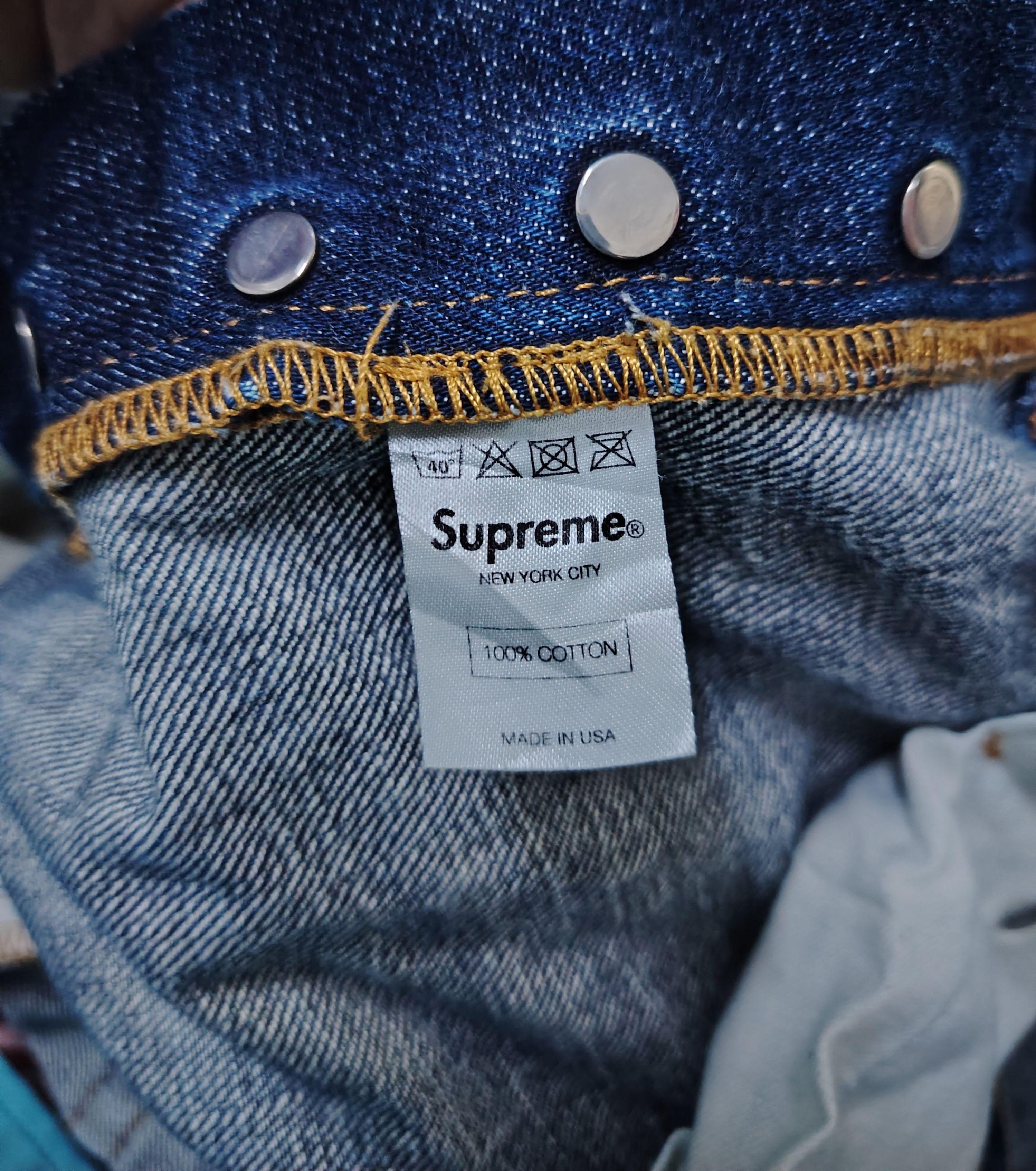 Supreme 💥Best Offer💥Vintage Supreme Selvegde Distressed Denim Size US 32 / EU 48 - 18 Thumbnail