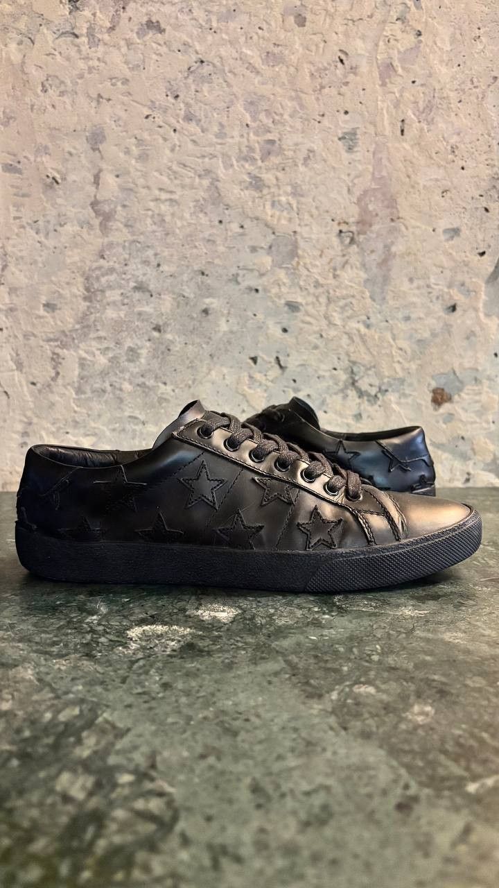 Saint Laurent Paris saint laurent paris multistar black leather sneakers Size US 8 / EU 41 - 3 Thumbnail