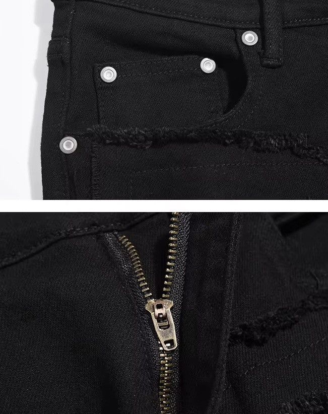 Jean Custom streetwear ripped punk design jeans Size US 30 / EU 46 - 5 Thumbnail