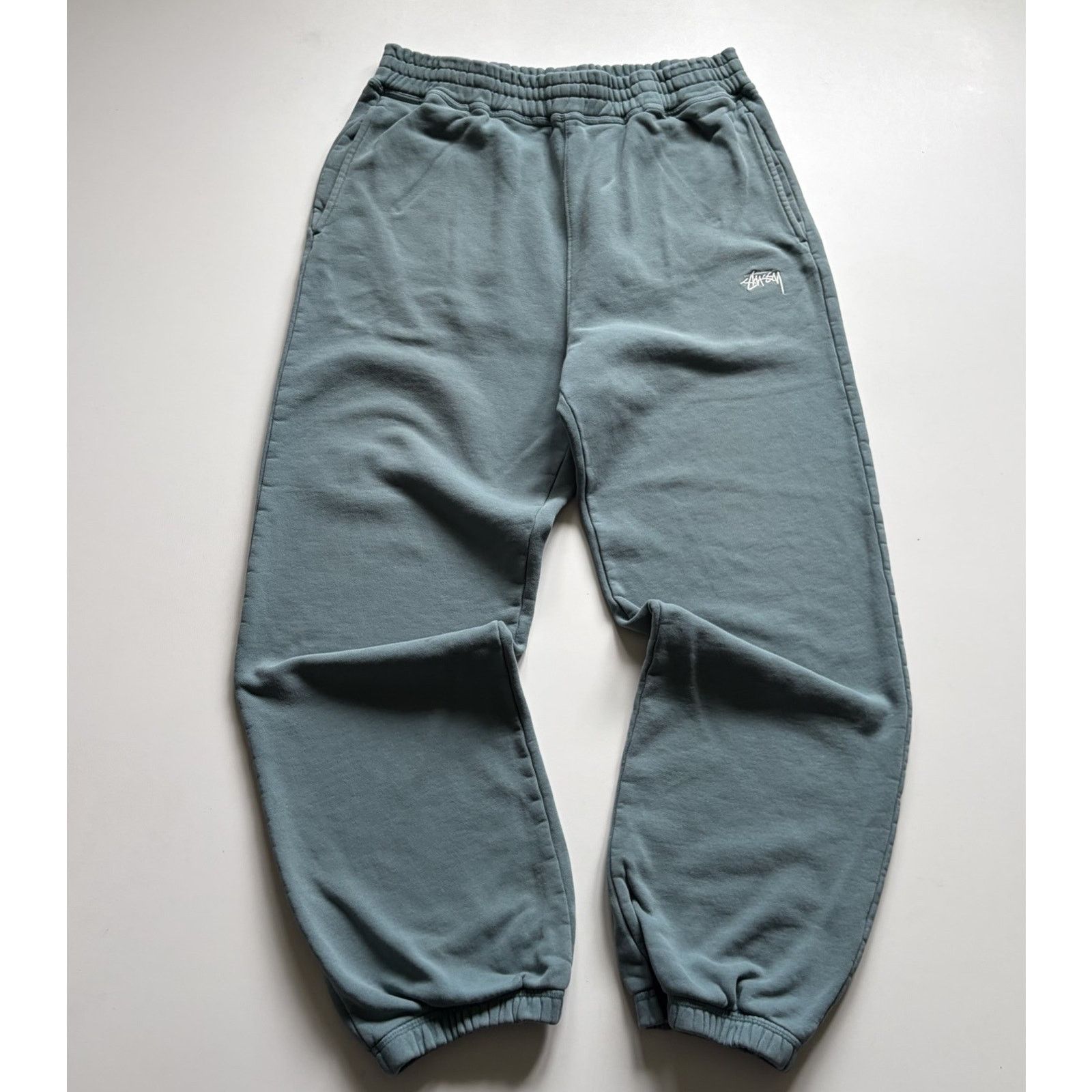 Stussy Stussy Sweatpants Medium Teal Green Embroidered Basic Logo Size US 32 / EU 48 - 1 Thumbnail