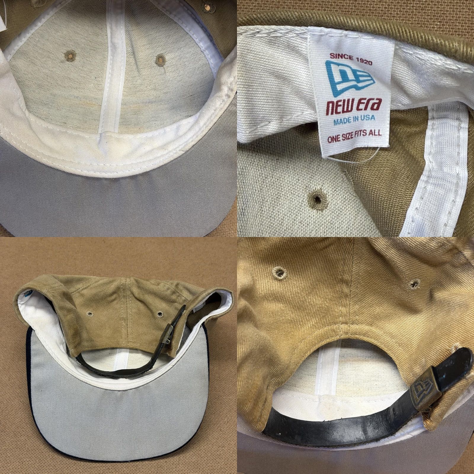 New Era VINTAGE New Era Army strap back baseball cap Mens One Size Beige Twill HOOAH 90s, Army, Patriotic, Adjustable, Casual Size ONE SIZE - 9 Thumbnail