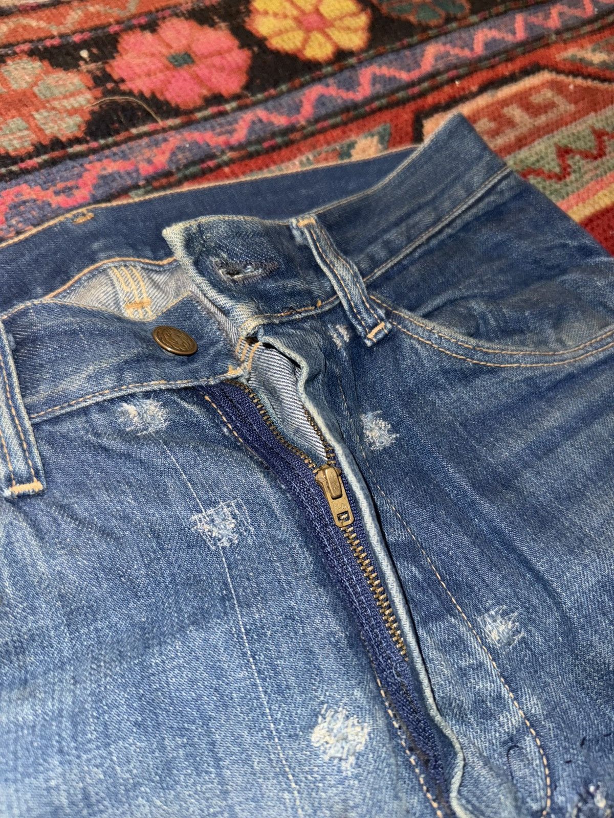 Vintage 1950s saddle king 5 pocket jeans Size US 29 - 5 Thumbnail