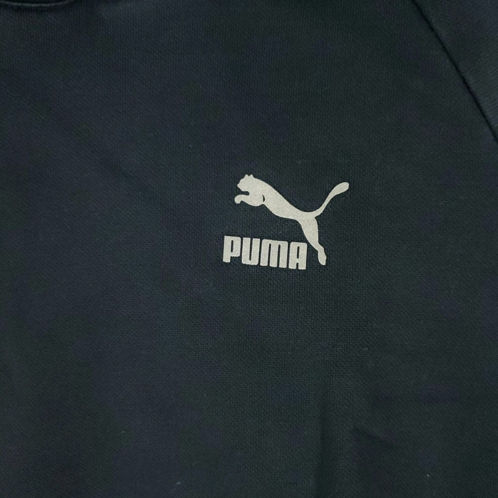 Puma PUMA Hoodie Mens Medium Black Pullover Sweatshirt Logo Fleece Long Sleeve Modern Sports Size US M / EU 48-50 / 2 - 2 Thumbnail