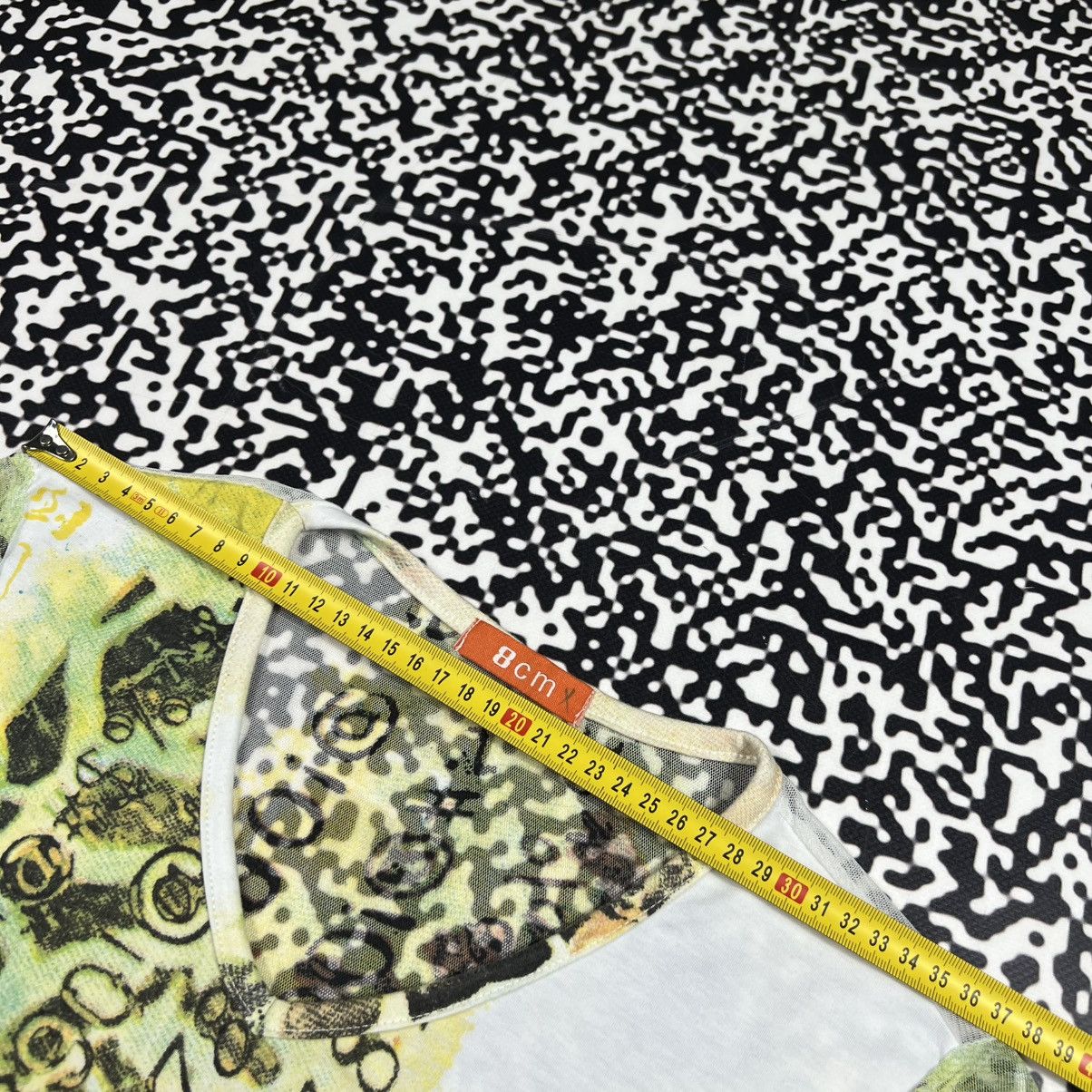 Japanese Brand Vintage Y2K Japanese Mesh Monogram Retro Sexy Longsleeve Size M / US 6-8 / IT 42-44 - 14 Thumbnail