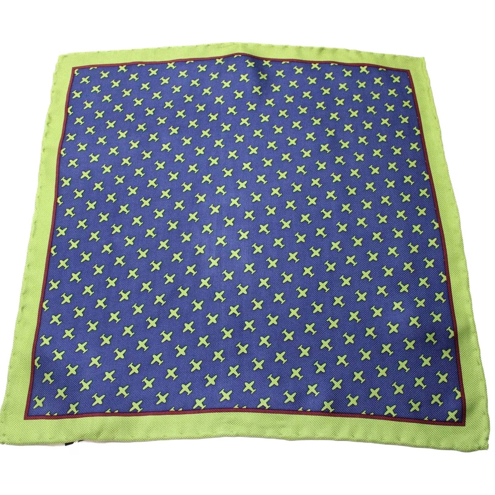 Suitsupply Suitsupply Pocket Graphic Navy Handkerchief Men's ONE SIZE Pure Silk Formal Blue Size ONE SIZE - 4 Thumbnail