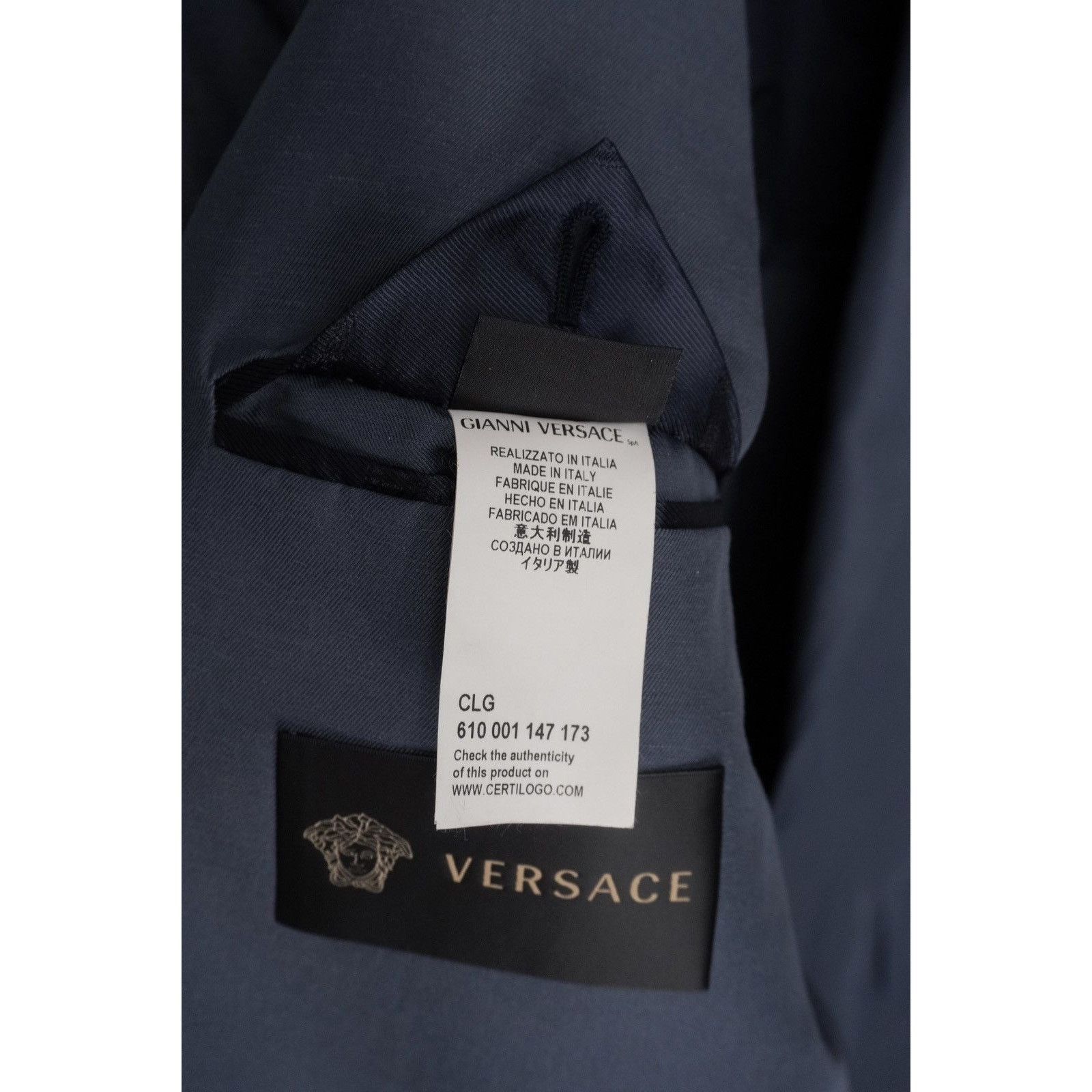 Versace Gianni versace greca logo medusa button linen blazer jacket Size US L / EU 52-54 / 3 - 13 Thumbnail