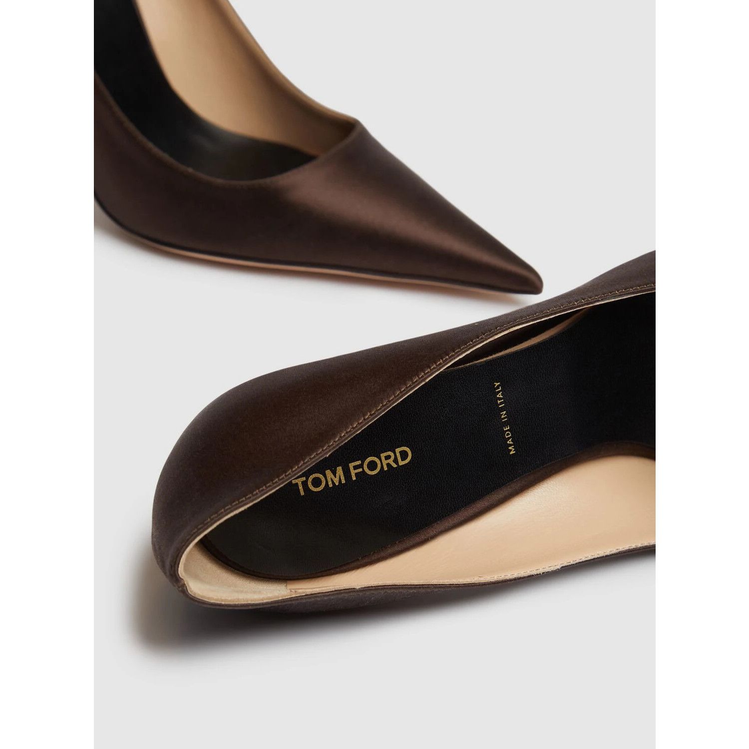 Tom Ford TOM FORD Betty Espresso Satin 105mm Pumps New & Authentic (W Size US 7 / IT 37 - 4 Thumbnail