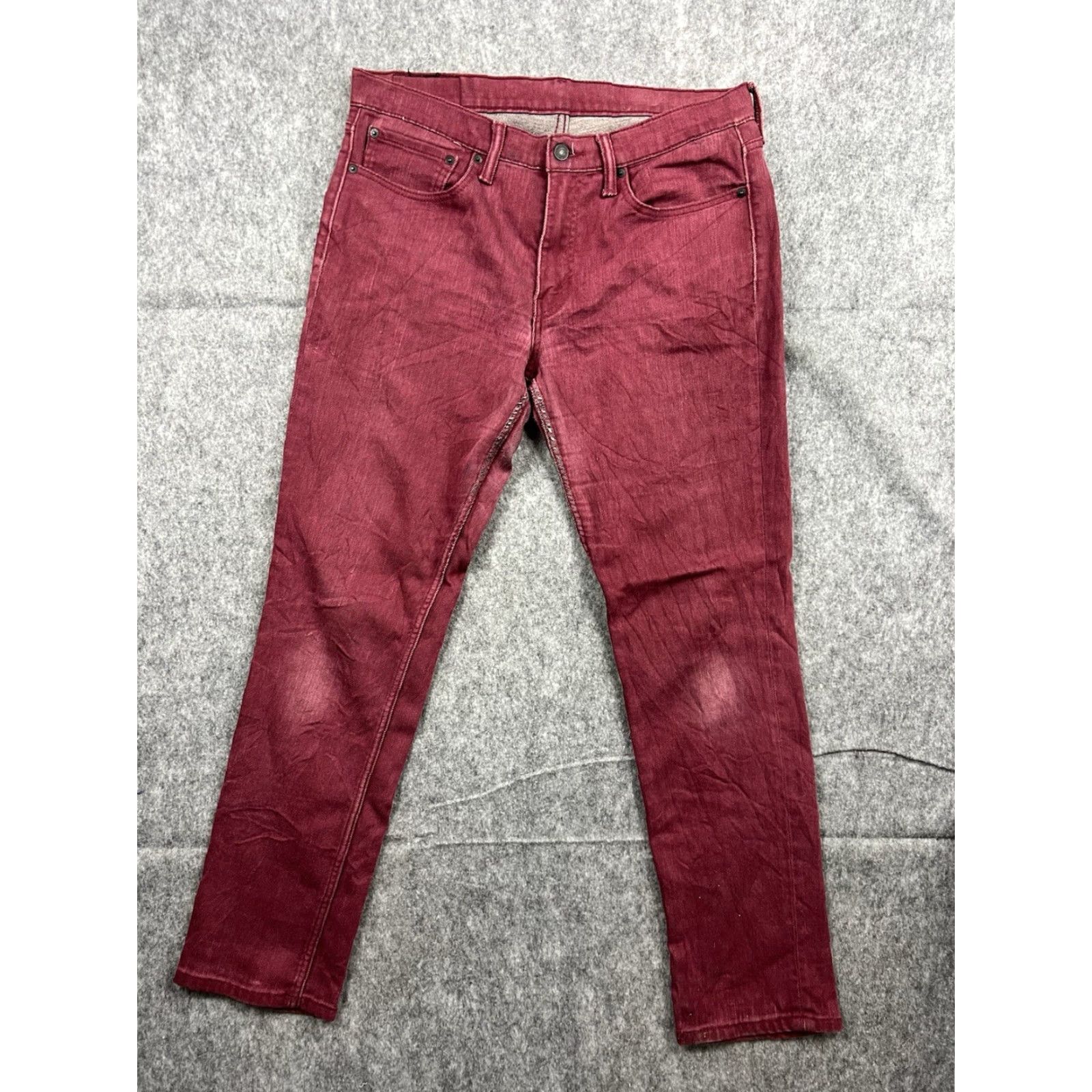 Vintage VINTAGE Levis 511 Mens Burgundy Skinny Fit Slim Leg Jeans Stretch Casual Size 34x32 Size US 34 / EU 50 - 2 Thumbnail