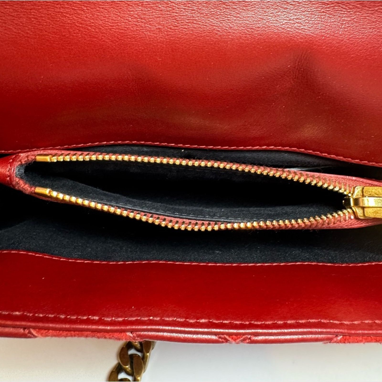 Yves Saint Laurent Saint Laurent YSL Red Suede Leather College Crossbody Bag Size ONE SIZE - 9 Thumbnail