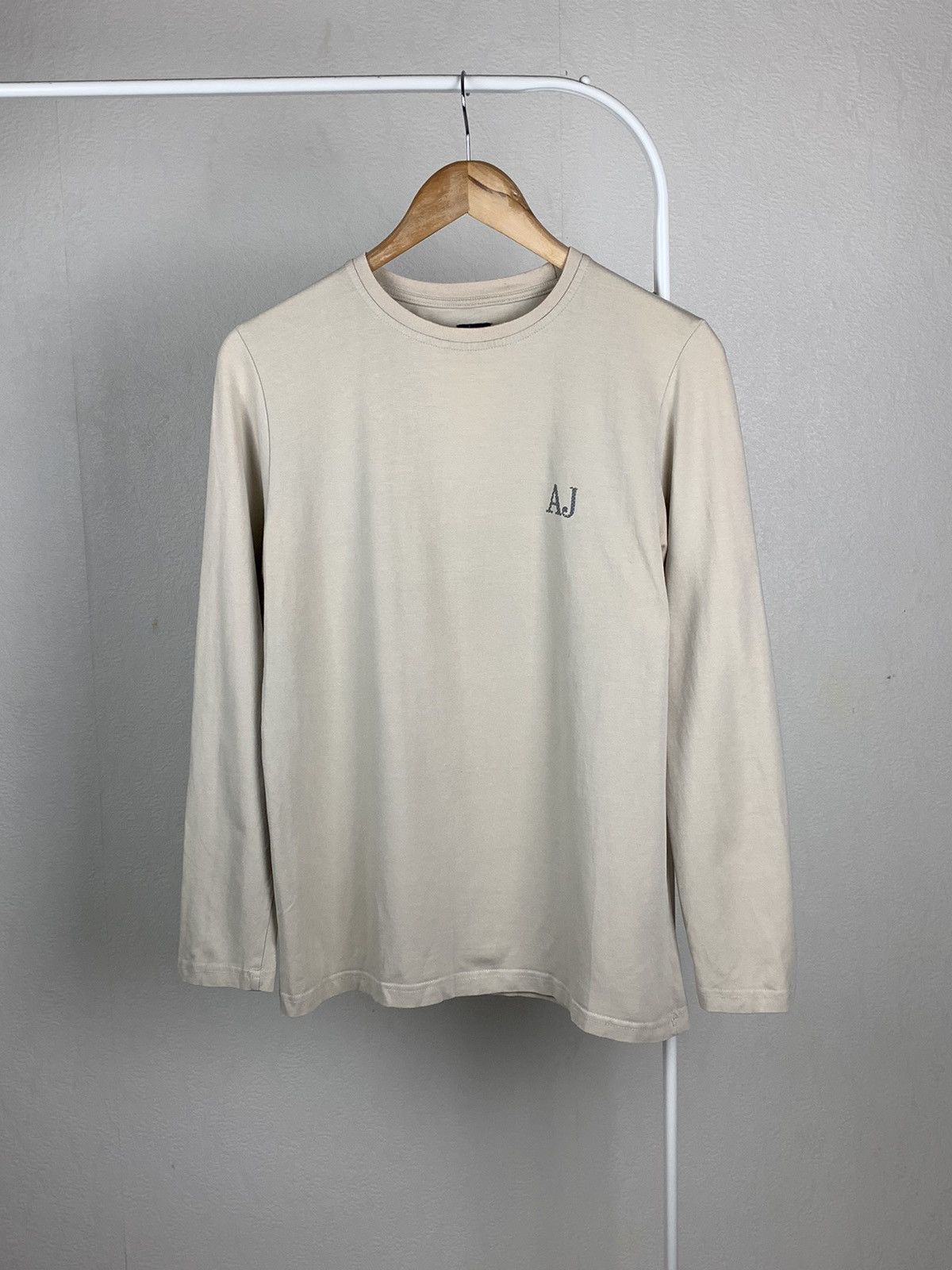 Armani Armani Long Sleeve Cyber Y2K Style Cream Long Sleeve Size M Size US M / EU 48-50 / 2 - 2 Thumbnail
