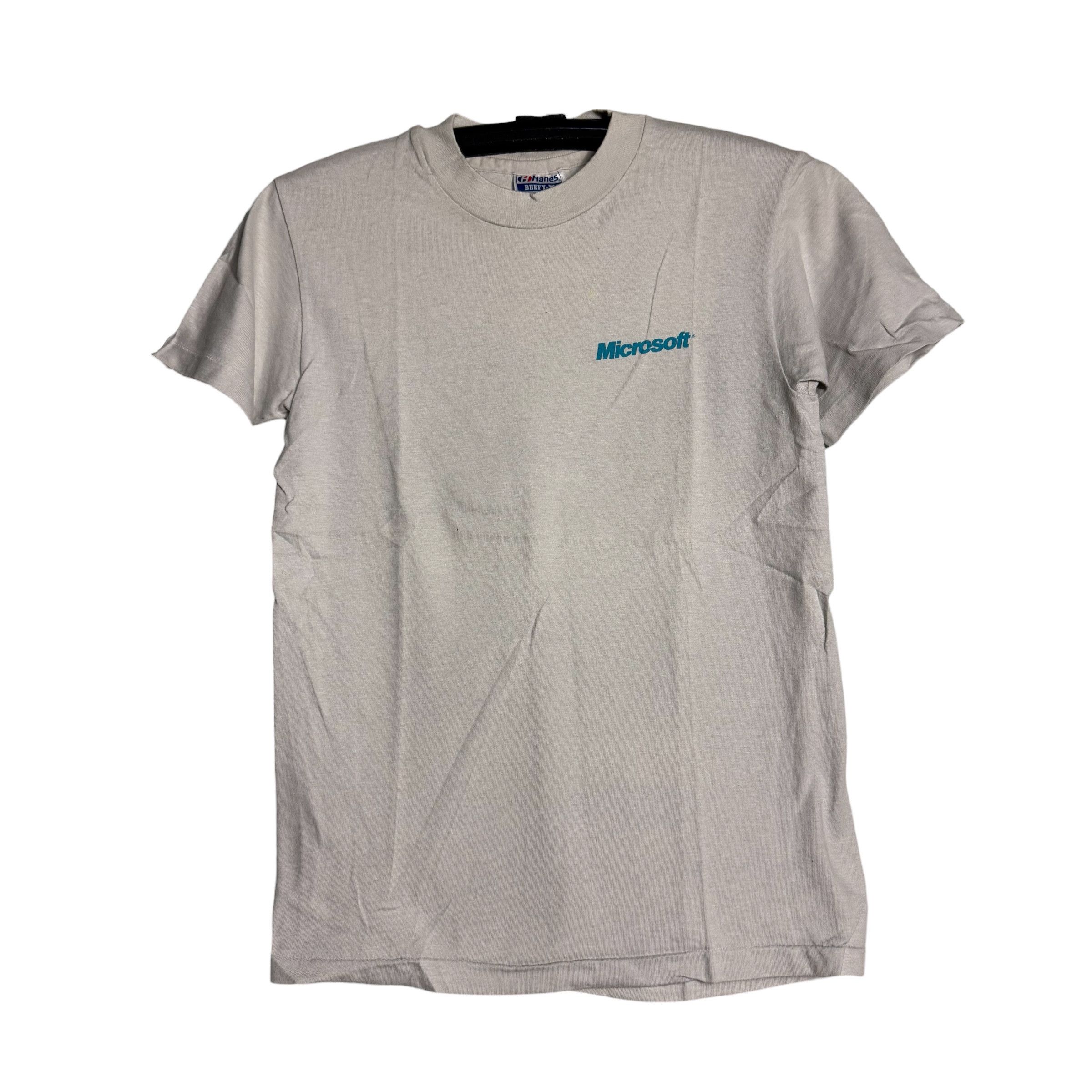 Microsoft 🔥RARE🔥Vintage Microsoft Club Spellout T-shirt Single Stich Size US S / EU 44-46 / 1 - 3 Thumbnail