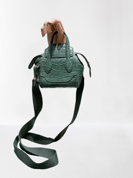 Loro Piana o1srvl11e0924 Size:/ OS Alligator Skin Shoulder Bag in Green Size ONE SIZE - 3 Thumbnail