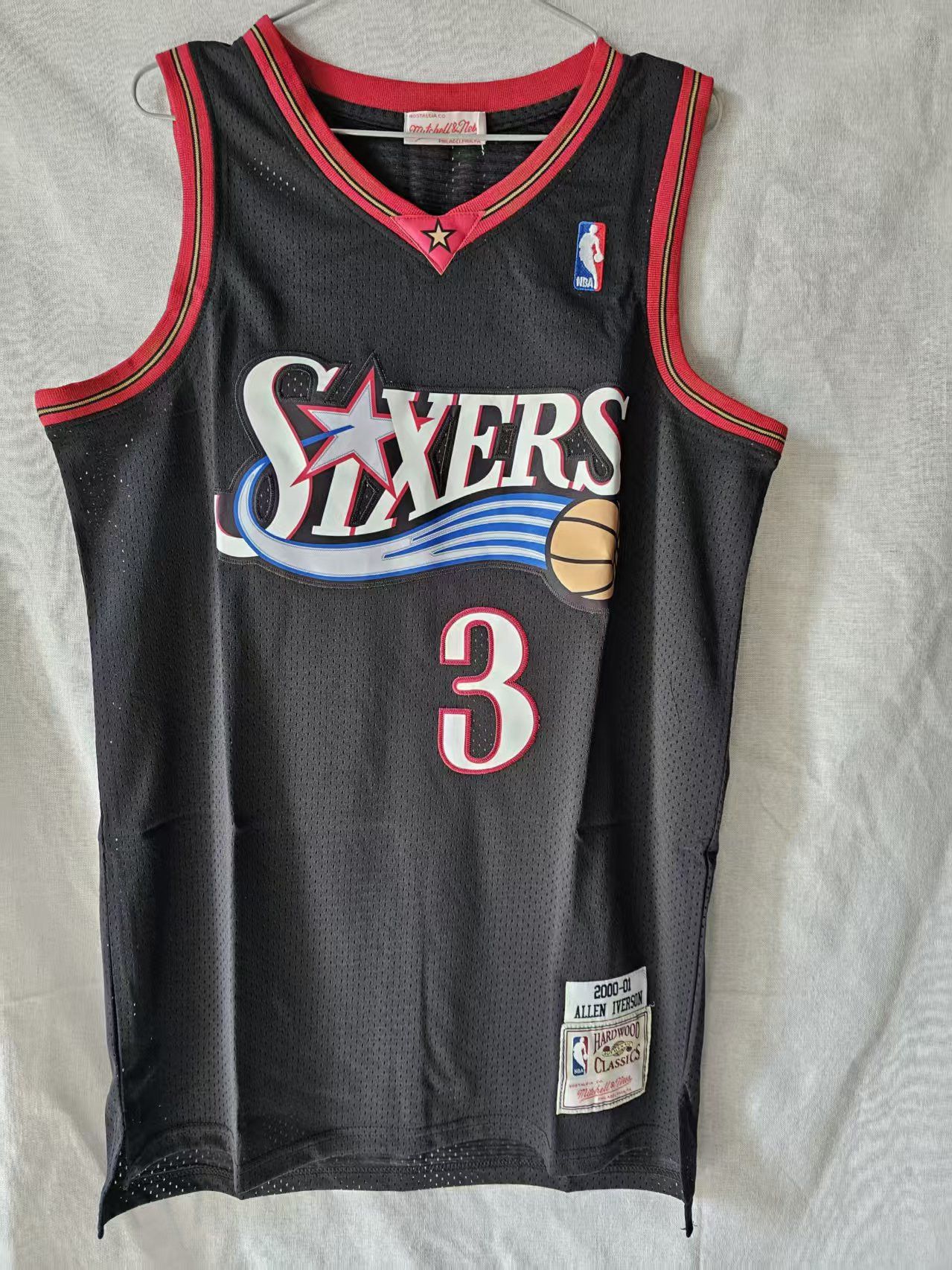 NBA Philadelphia 76ers 3 Allen Iverson Jersey Stitched Size US M / EU 48-50 / 2 - 1 Thumbnail