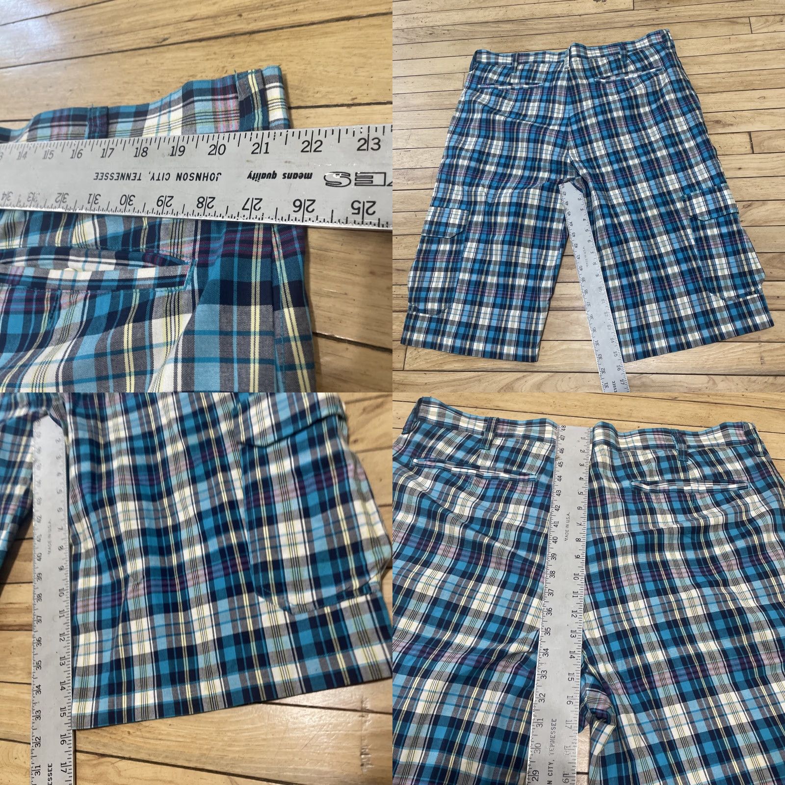 Sean John Sean John Cargo Shorts Mens 42 Y2k Streetwear Hip Hop Baggy Skate Bermuda 42x16 Blue Plaid Cargo Pants Style Styles Womens? No Size US 42 / EU 58 - 8 Thumbnail