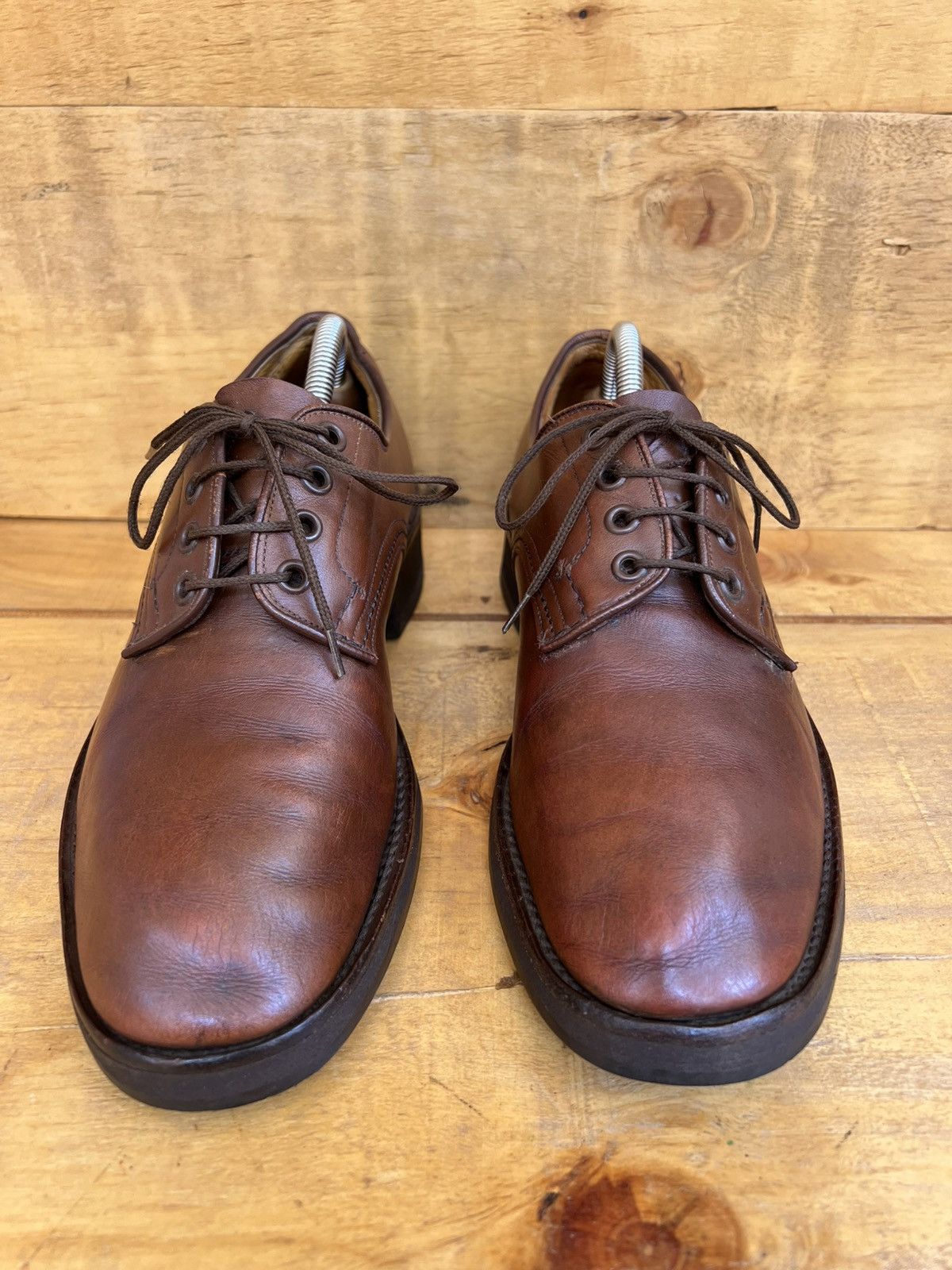 Tricker's Trickers Bench Made Brown Leather Men’s Derby Dress shoes Size US 8 / EU 41 - 2 Thumbnail